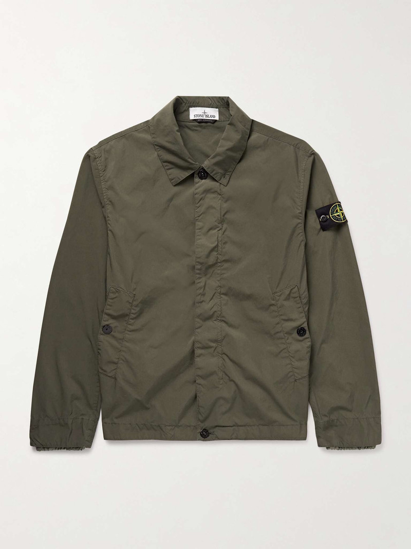 Logo-Appliquéd Garment-Dyed Shell Jacket - 1