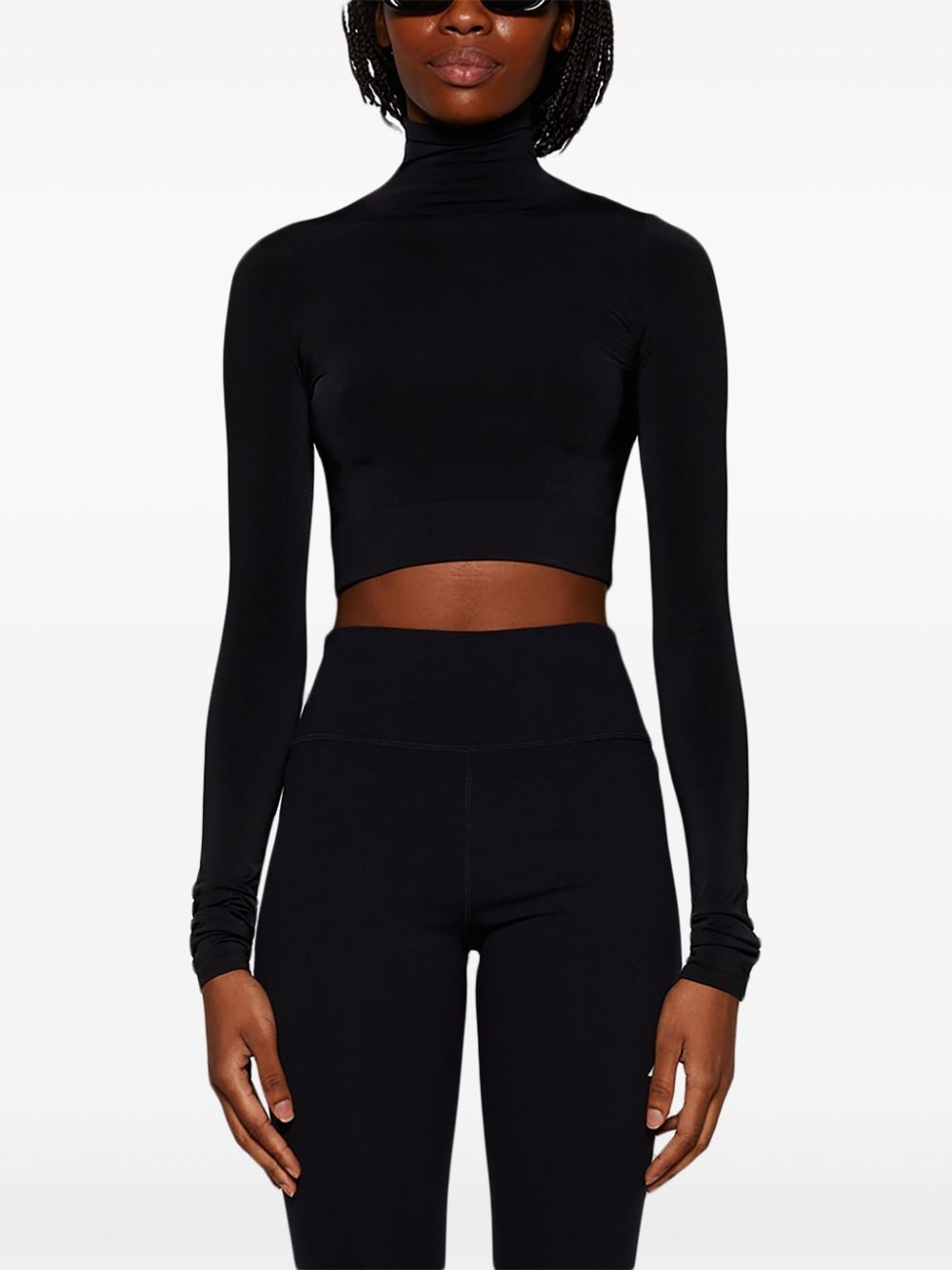 turtleneck cropped top - 3