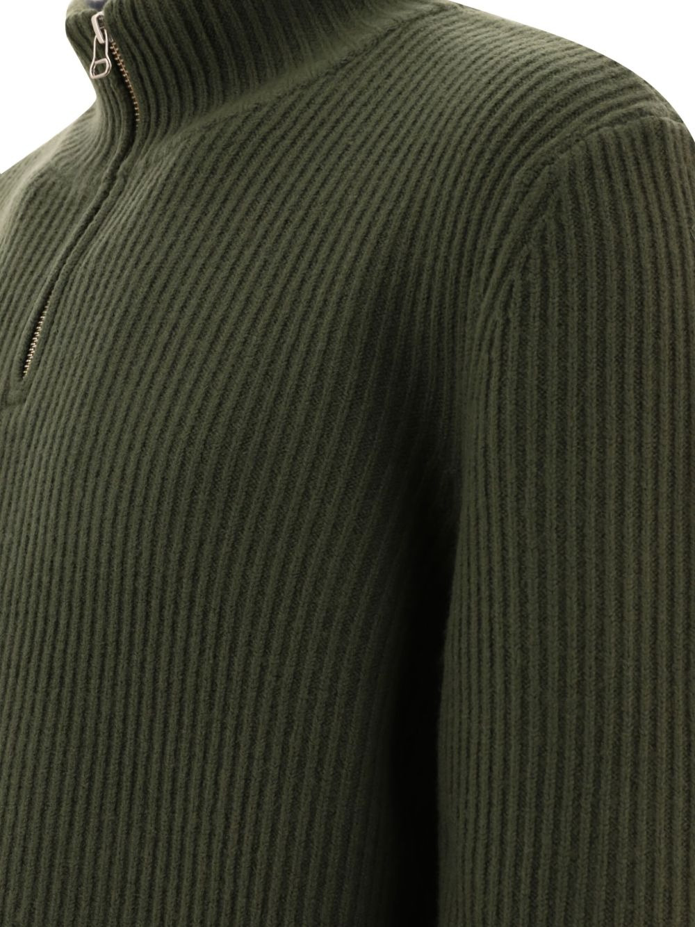 ribbed zip-neck sweater - 4