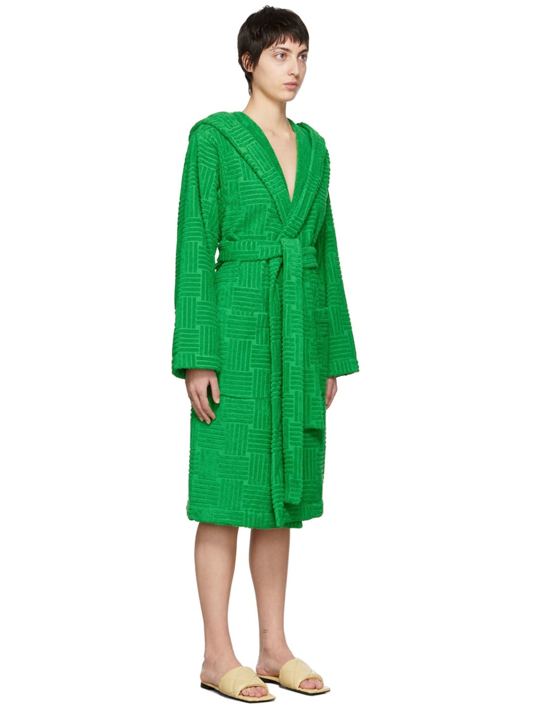 Green Intreccio Bath Robe - 2