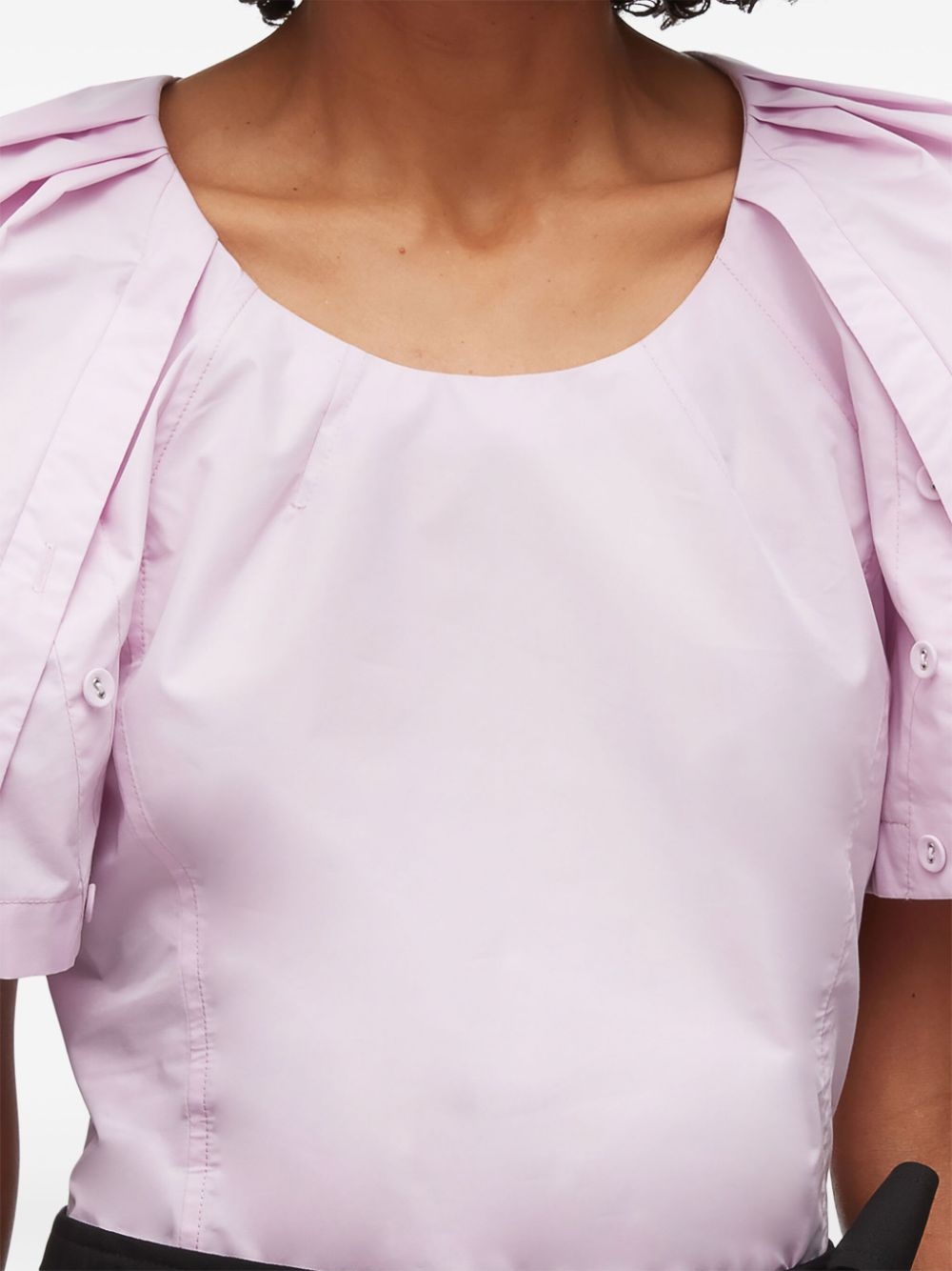 puff-sleeve button-detail top - 8