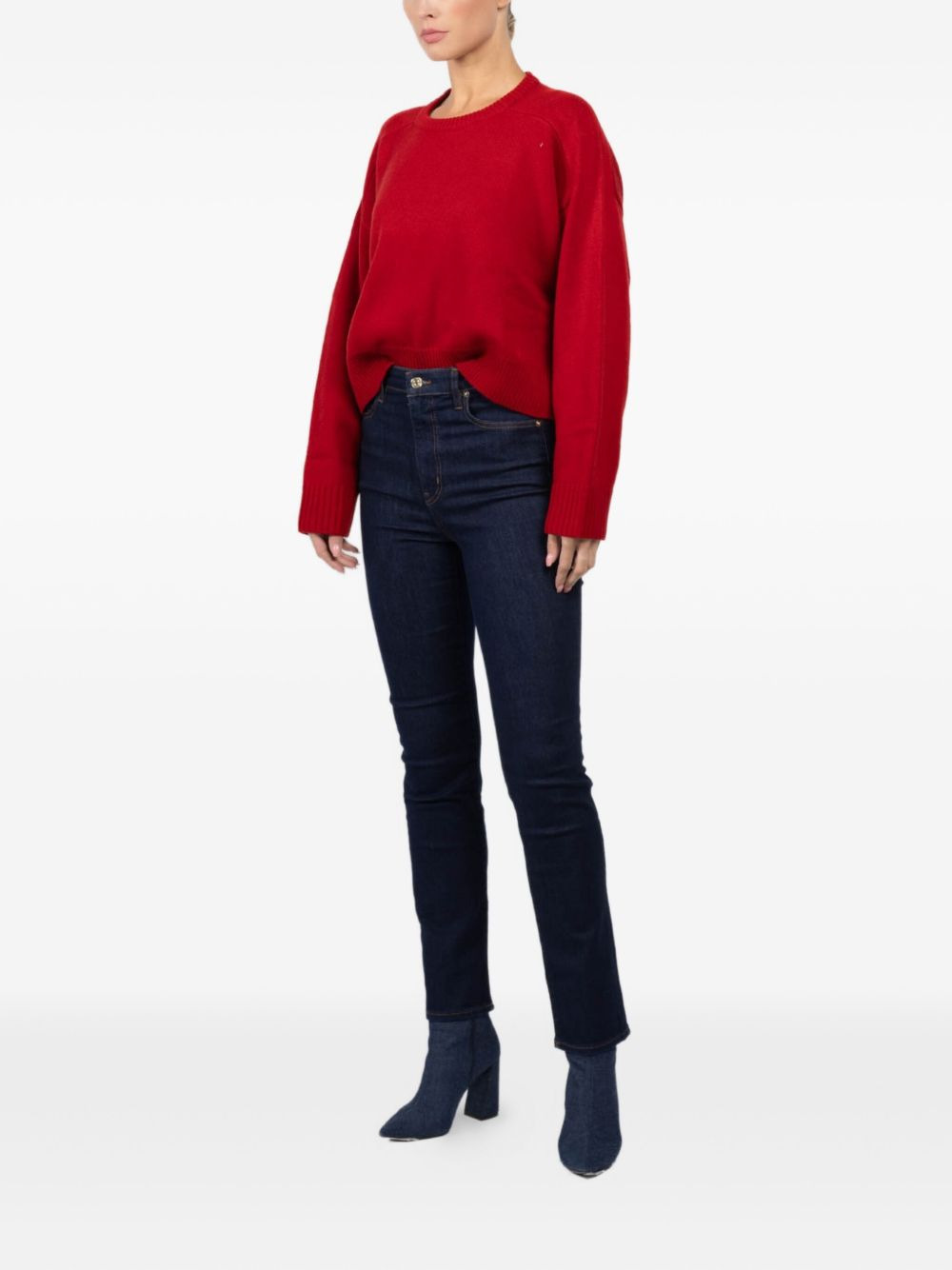 five-pocket design jeans - 3