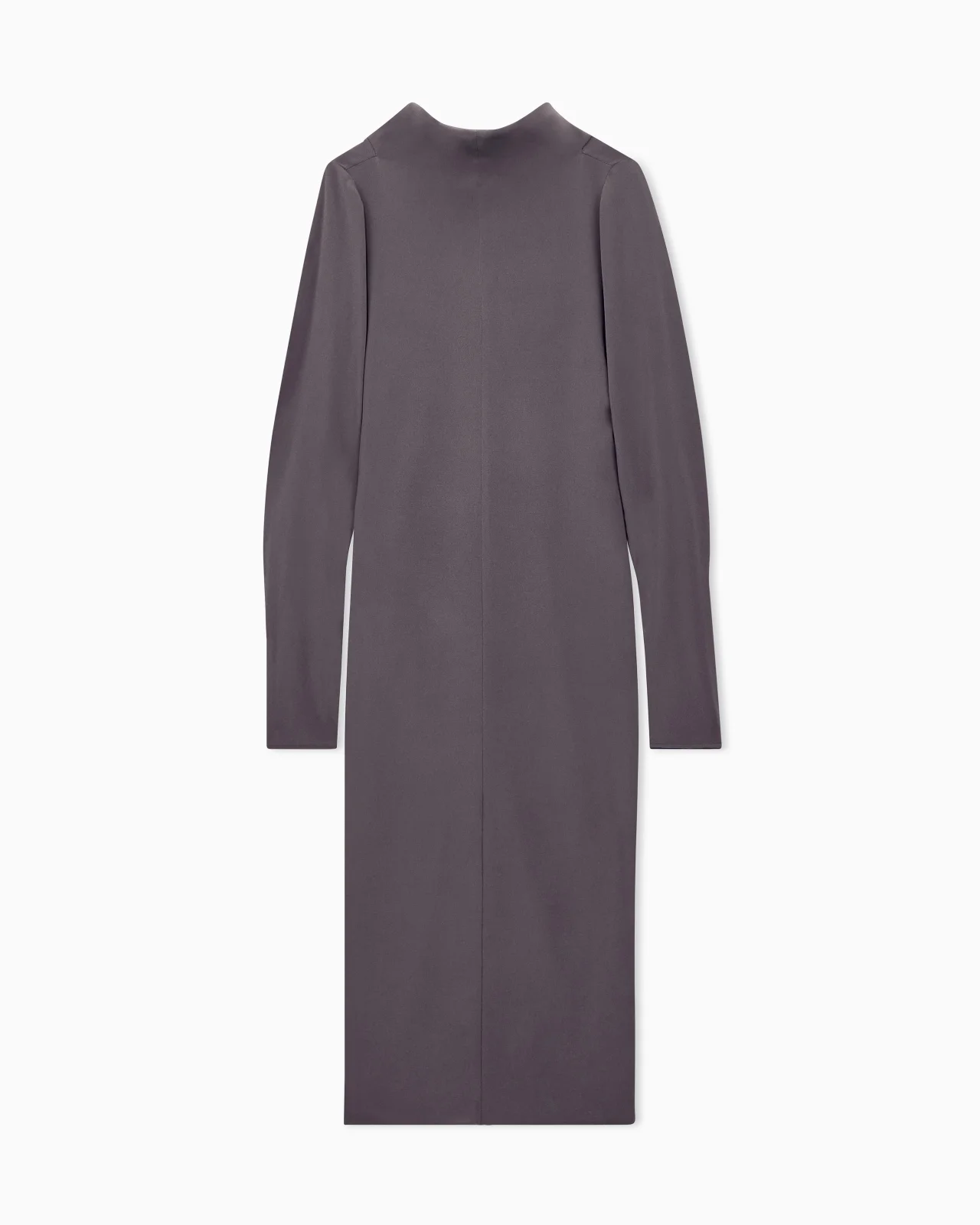 SLIM-FIT DRESS IN STRETCH SILK-BLEND CREPE WITH LONG SLEEVES - 1