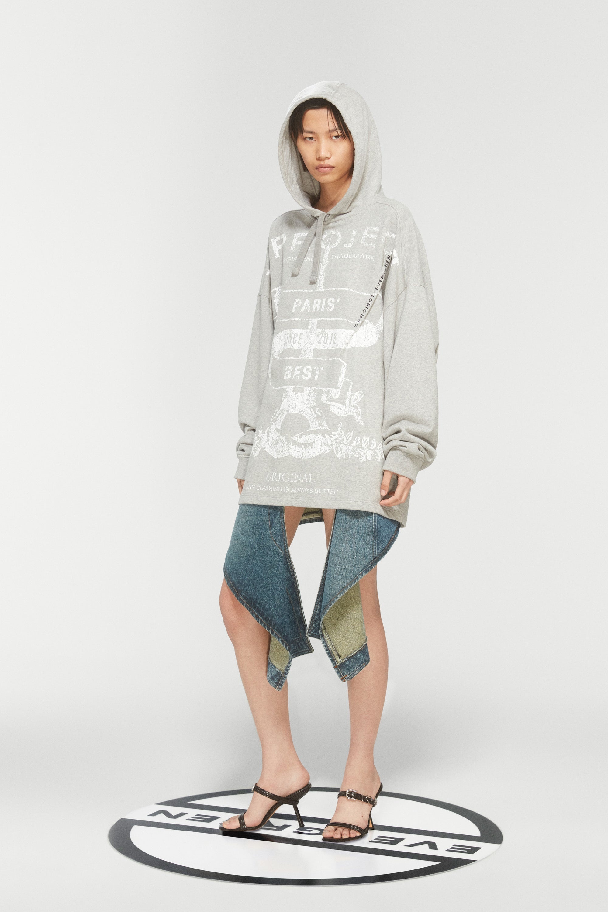 EVERGREEN PARIS' BEST PRINT PINCHED HOODIE - 9