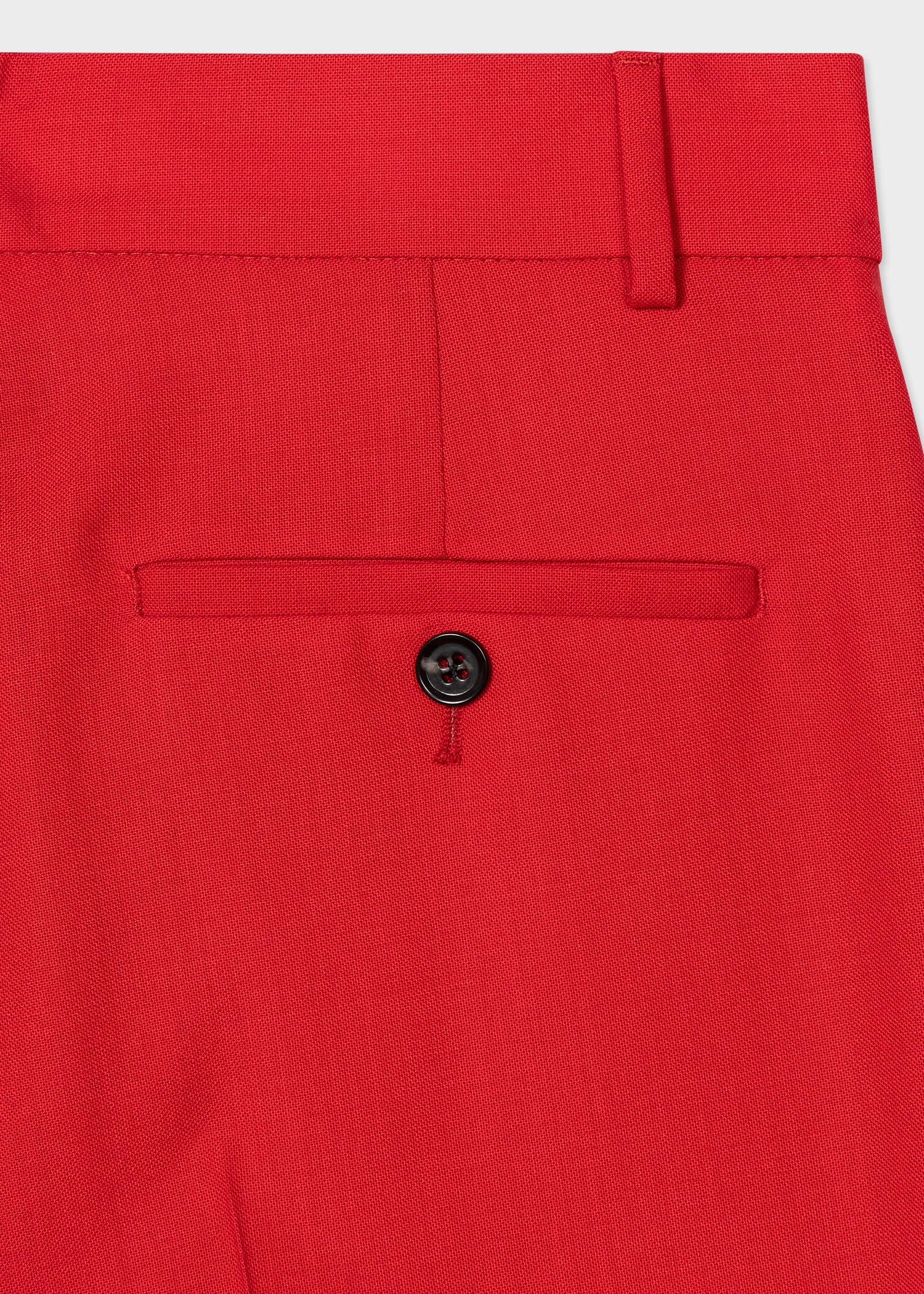 Red Wool Slim-Fit Trousers - 2