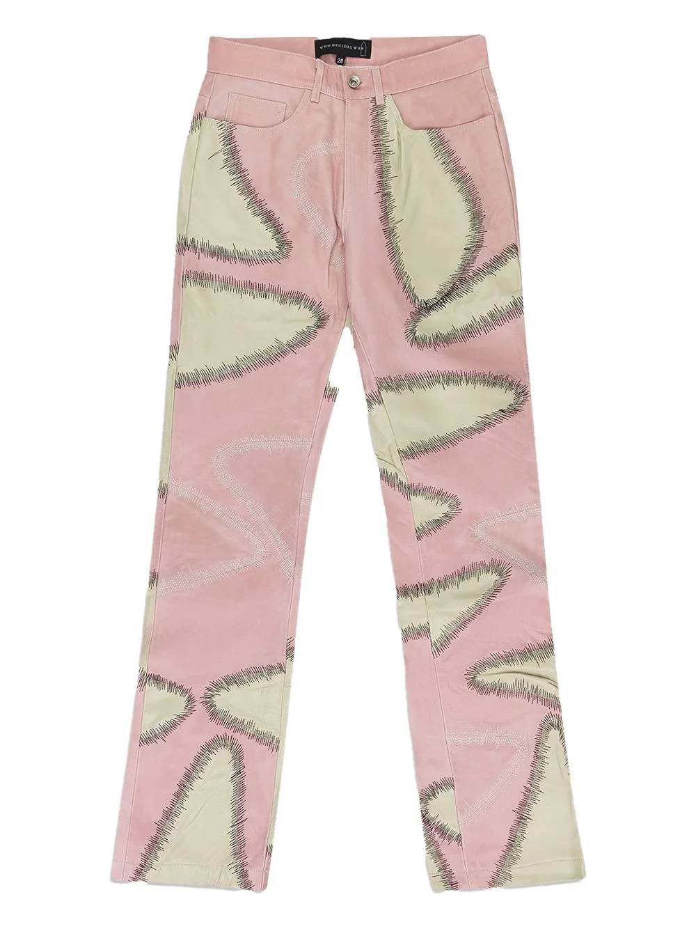 amalgamated leather bootcut trousers - 1