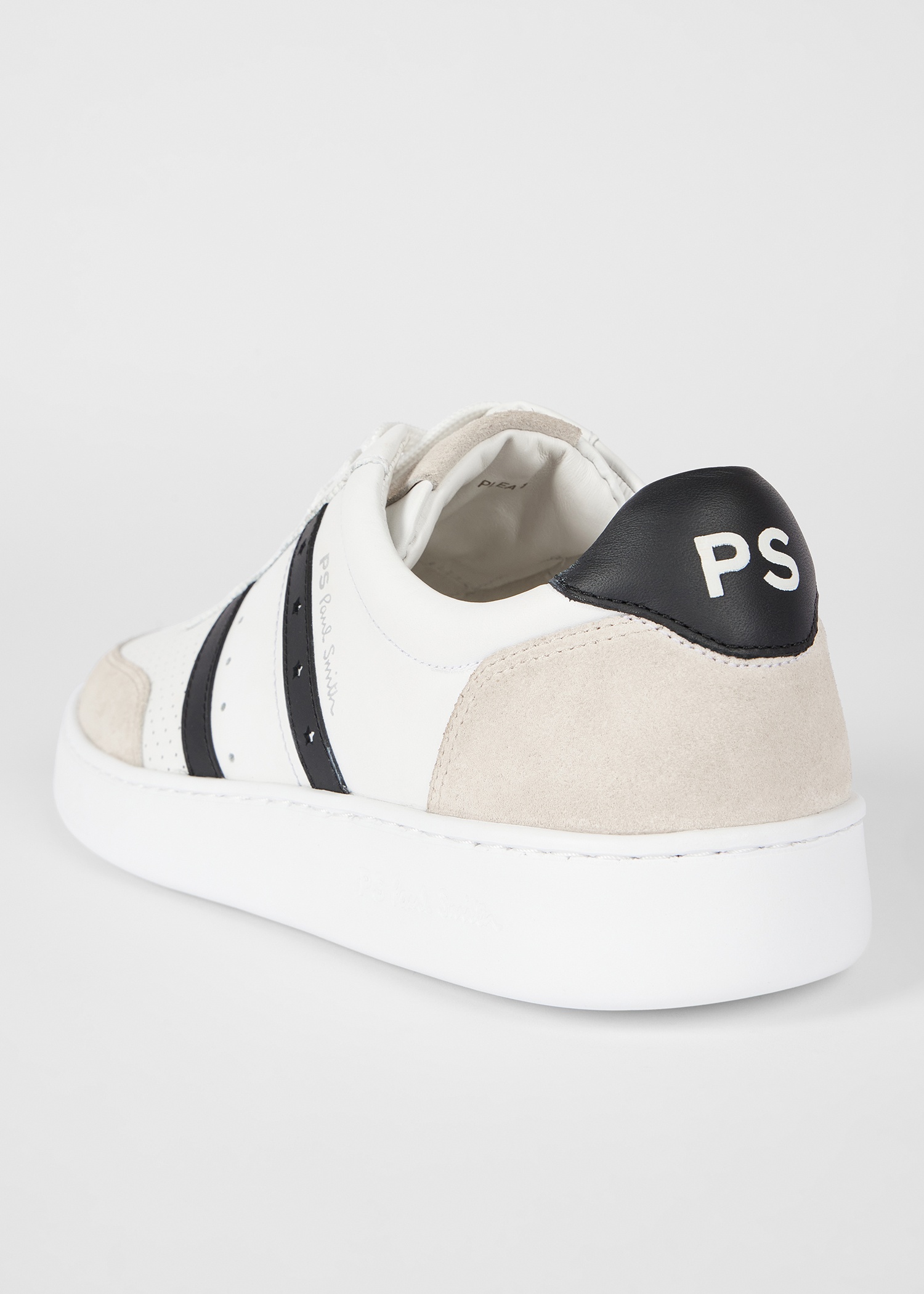 White Leather 'Birch' Trainers - 5