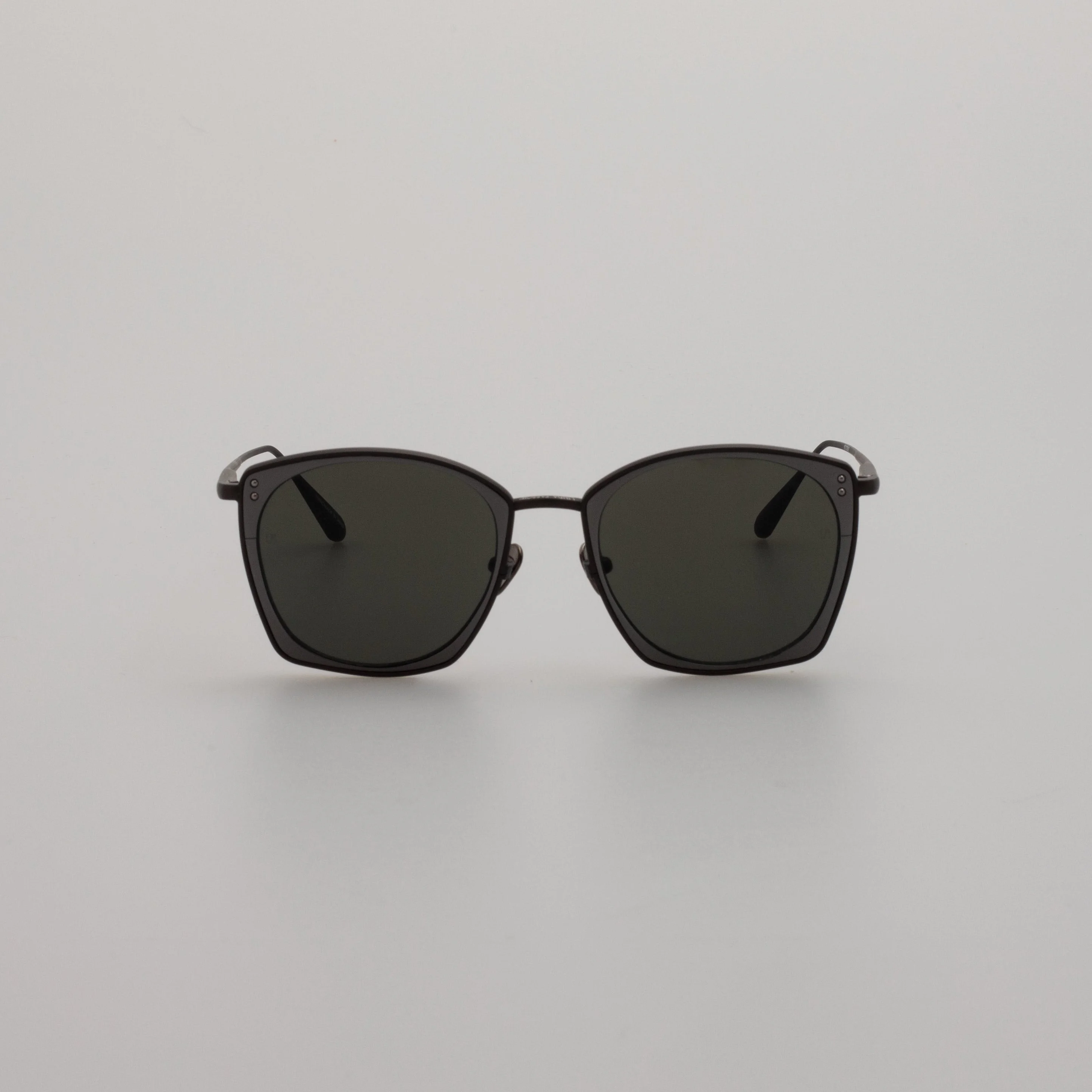 MILO SQUARE SUNGLASSES IN MATT NICKEL - 1