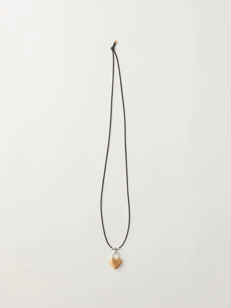 SMALL HEART PADLOCK CHARM NECKLACE 2