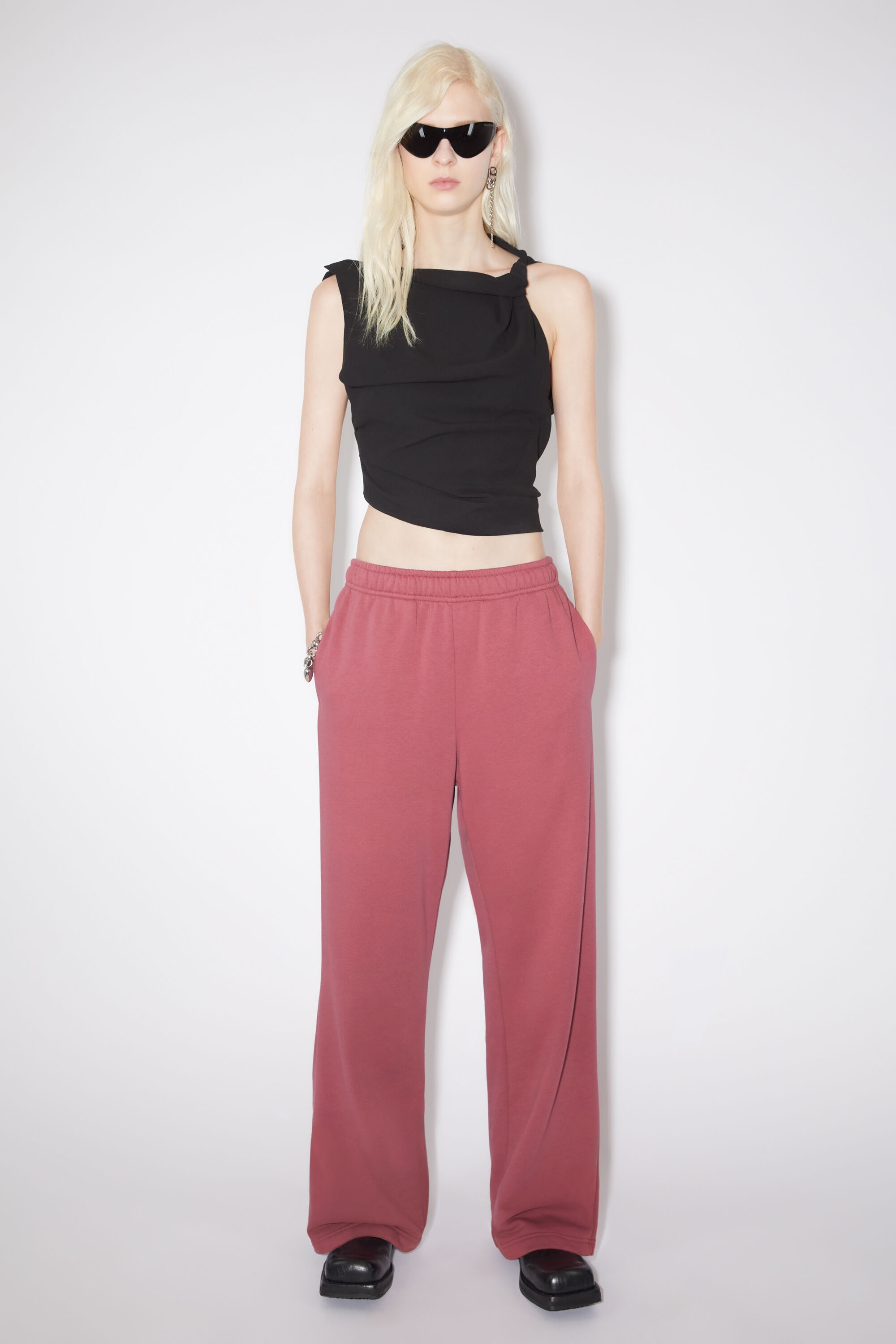 Cotton sweatpants - Rosewood red - 2