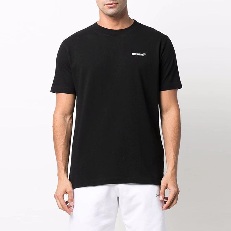 Off-White Arrow Logo Pattern Short Sleeve Slim Fit Version Black OMAA027C99JER0031001 - 3