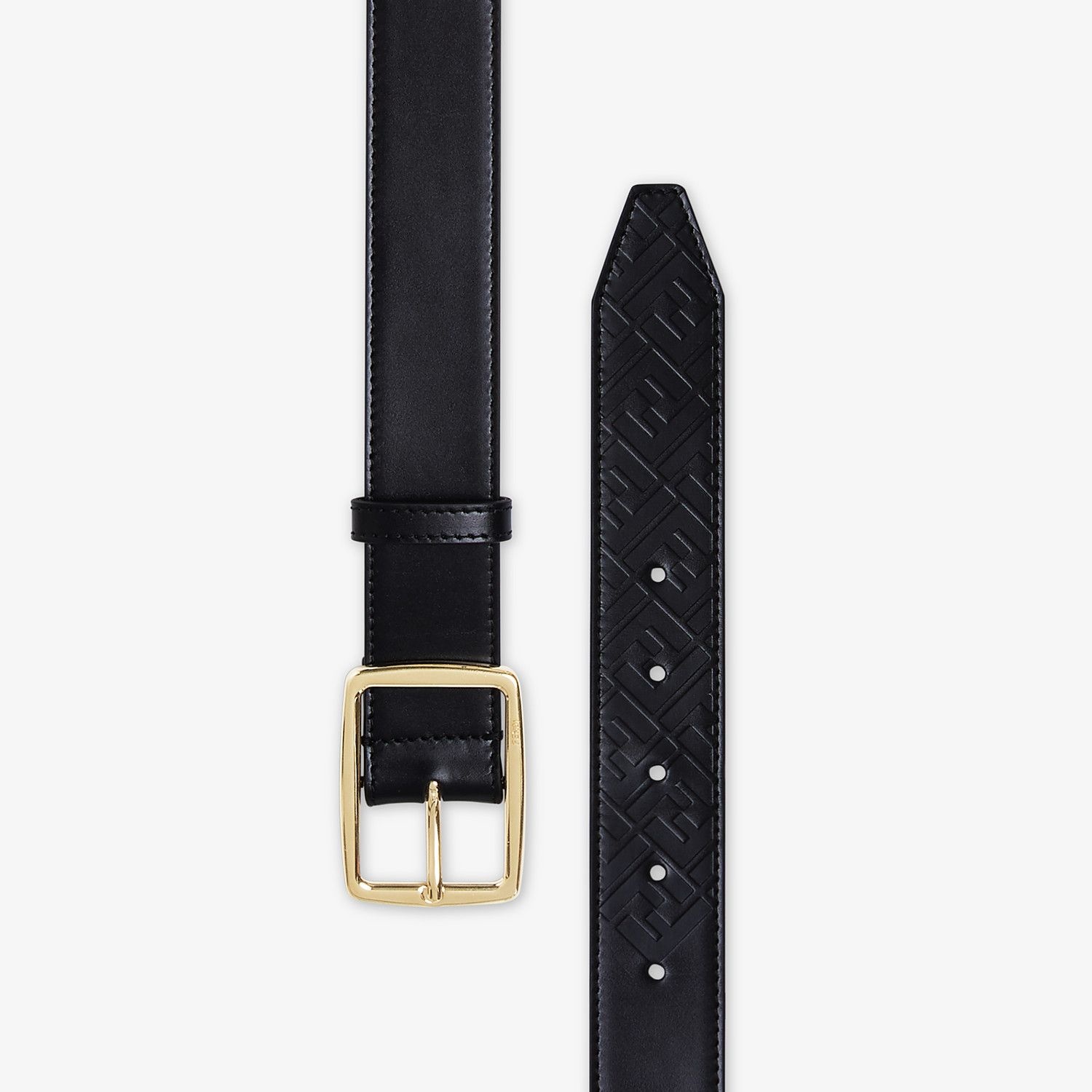 Black leather belt - 2