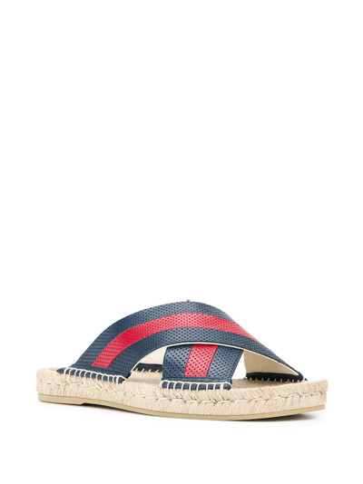 GUCCI Web crossover-strap slides outlook