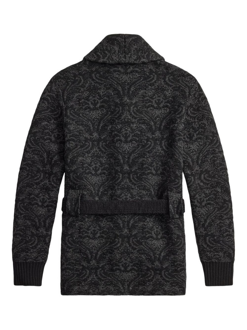 RRL by Ralph Lauren paisley belted cardigan outlook