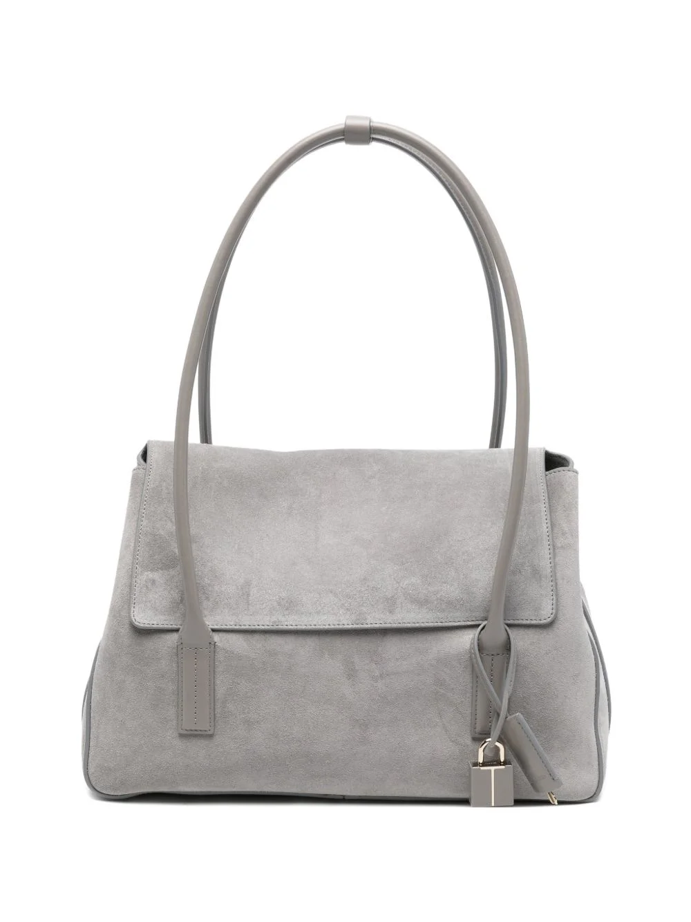 Eclipse padlock suede tote bag - 1