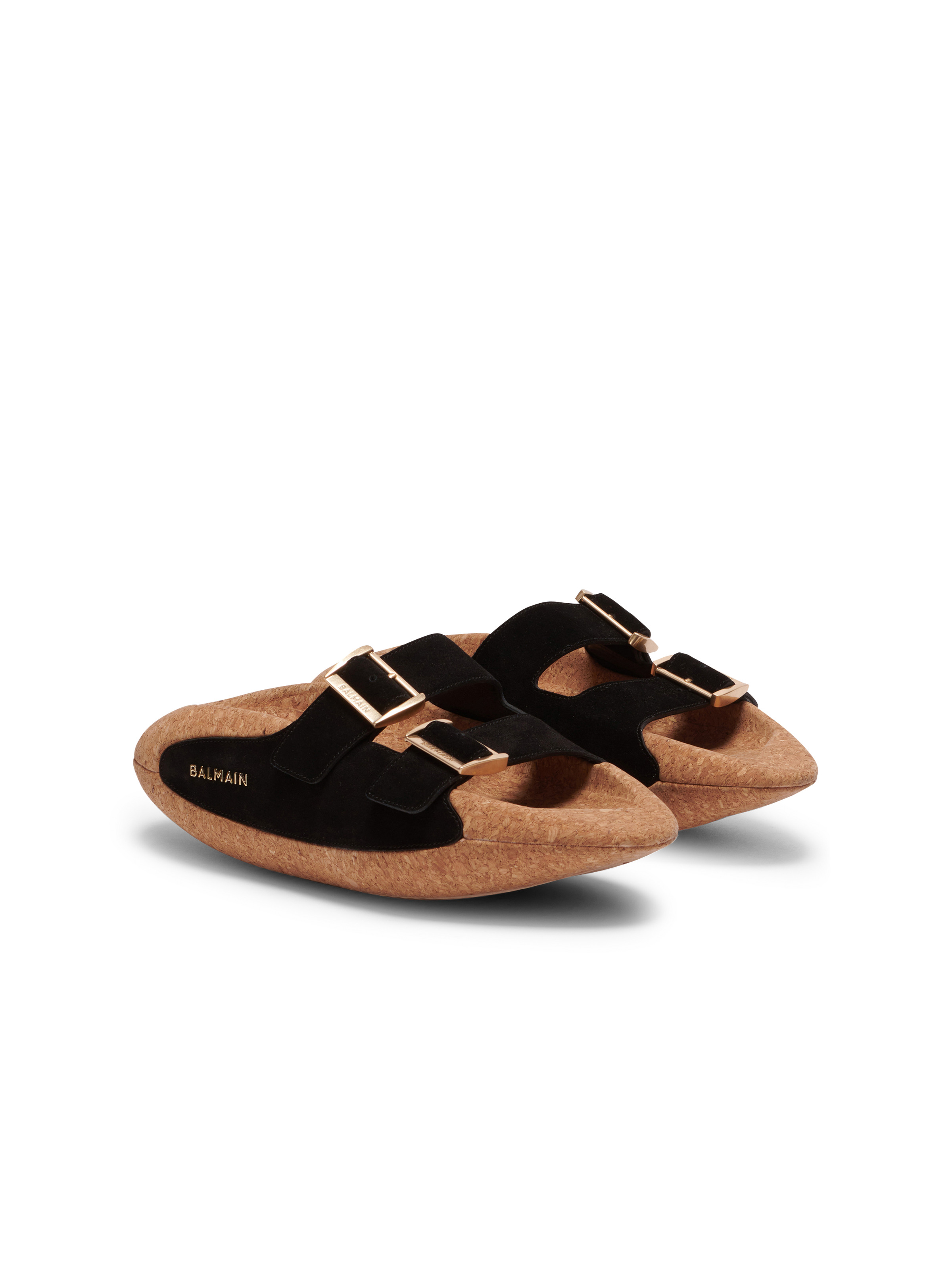 B-IT leather and cork mules - 2