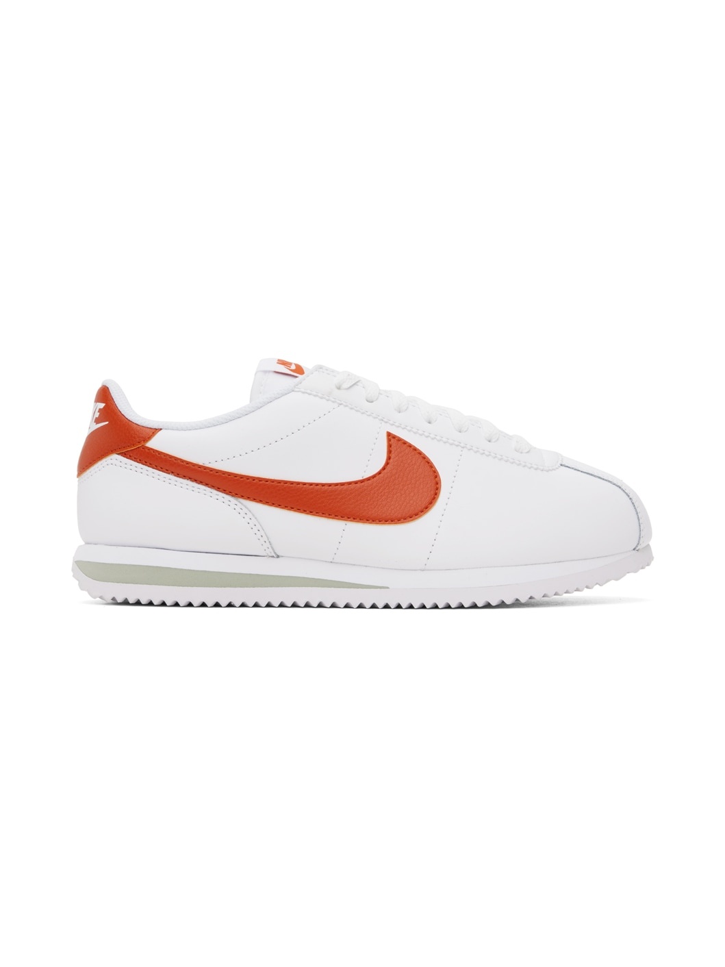 White & Orange Cortez Sneakers - 1