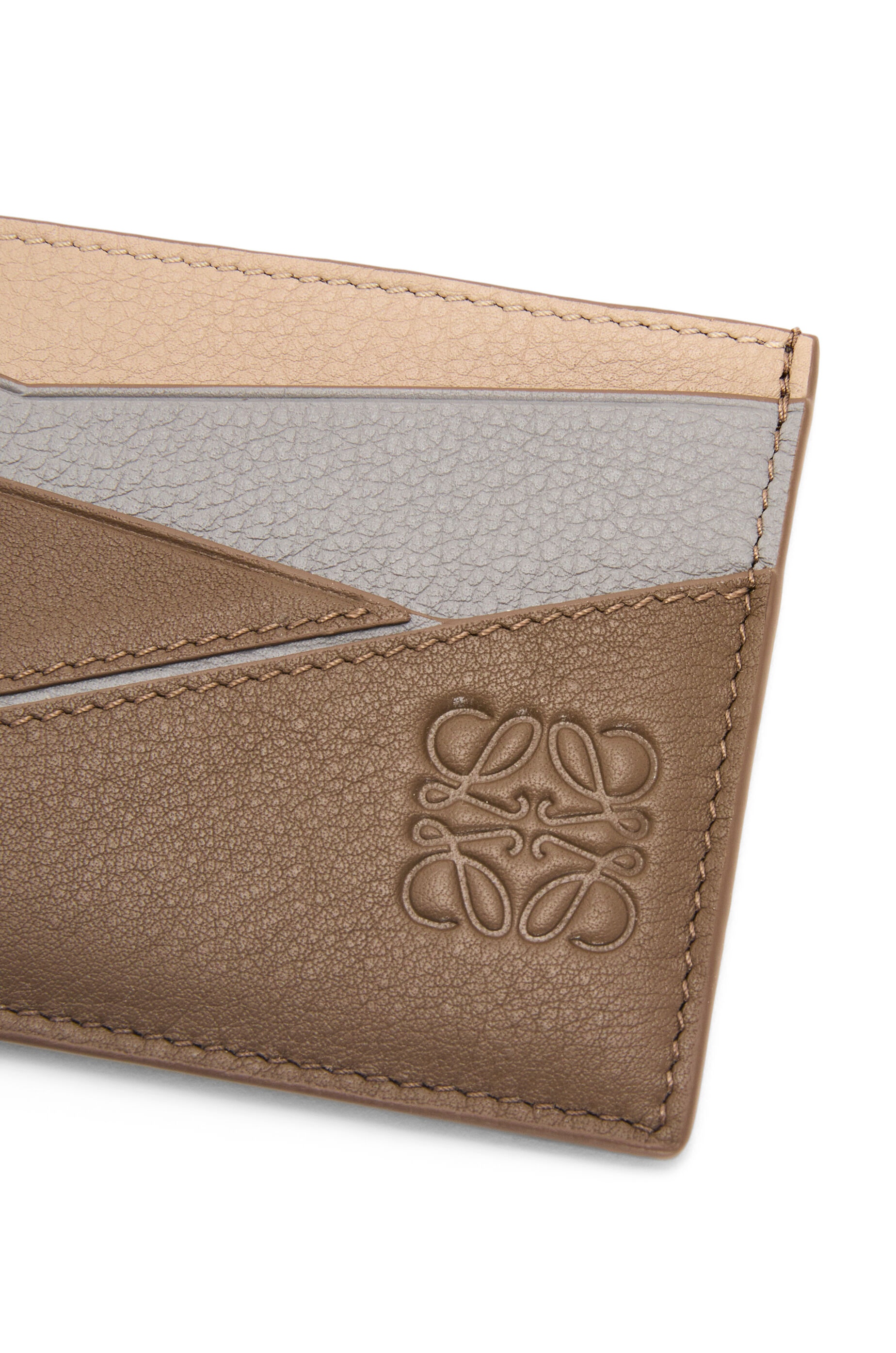 Puzzle plain cardholder in classic calfskin - 4