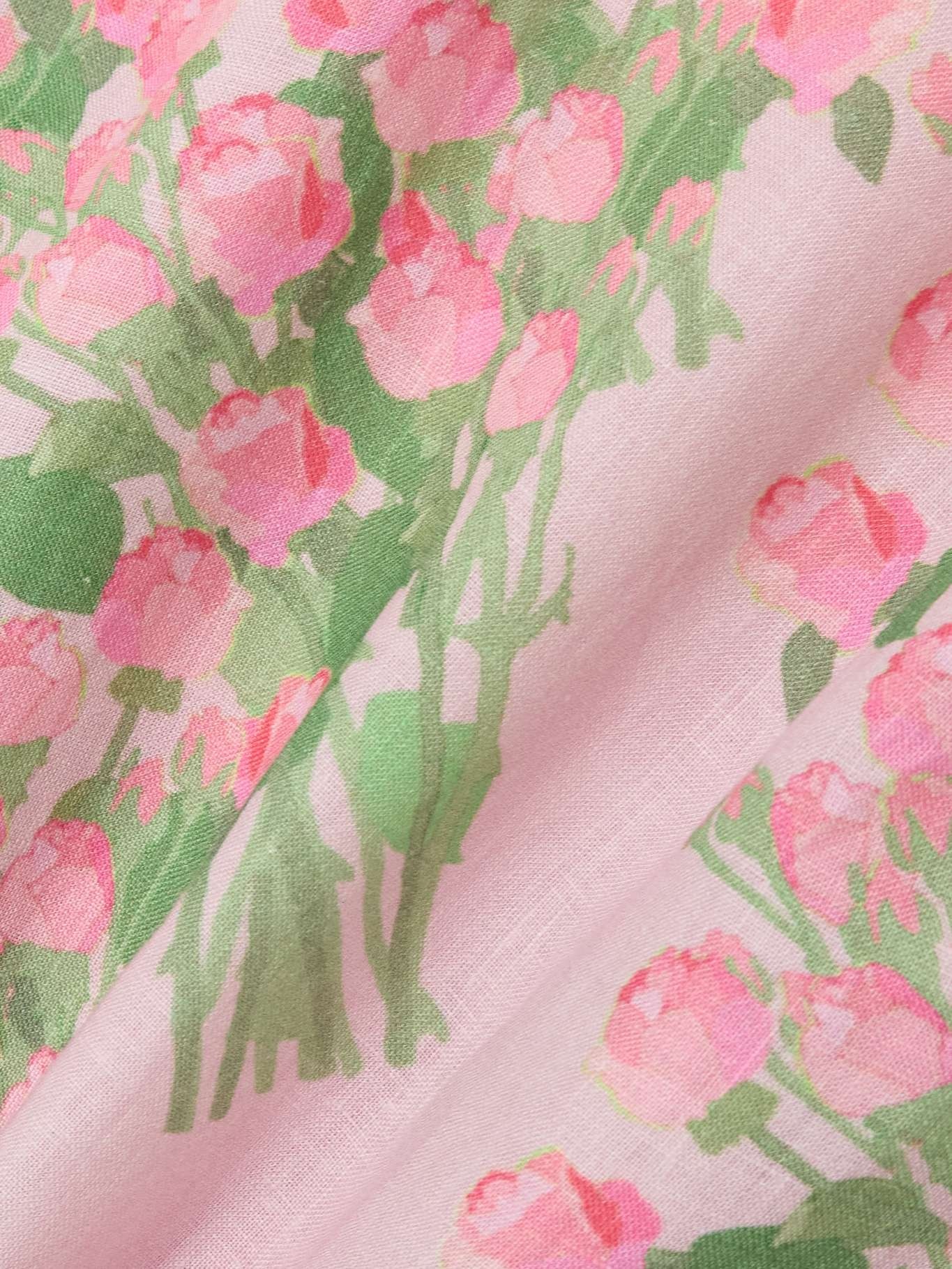 Anne open-back floral-print linen midi dress - 4