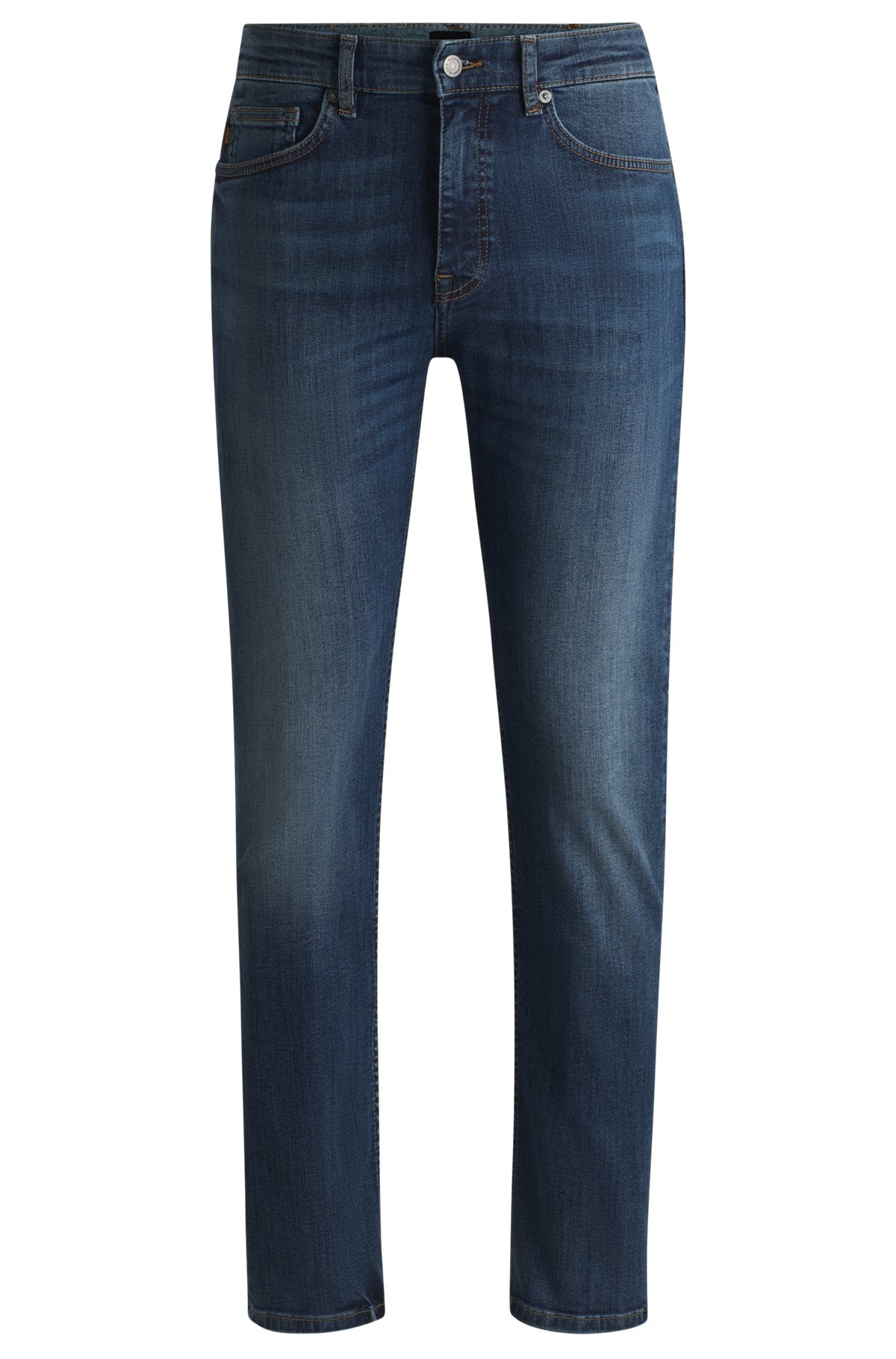 DELAWARE SLIM-FIT JEANS IN DARK-BLUE STRETCH DENIM - 1