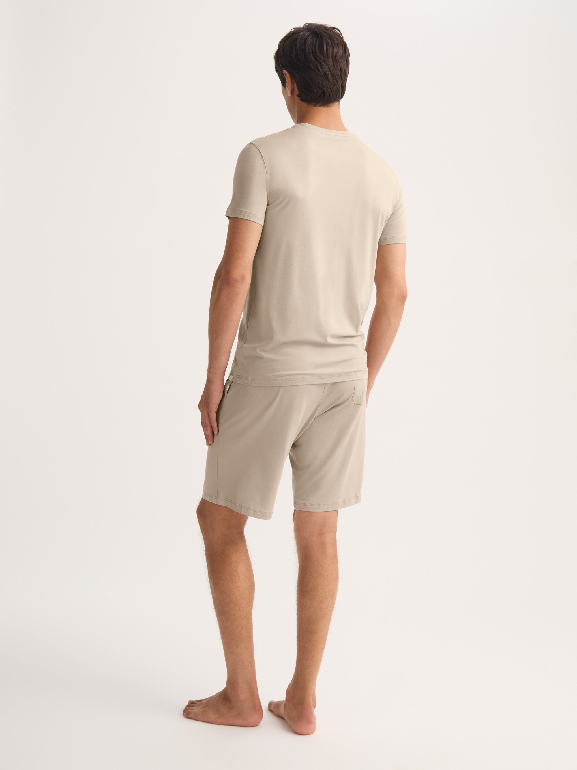 Men's T-Shirt Basel Micro Modal Stretch Light Stone - 4