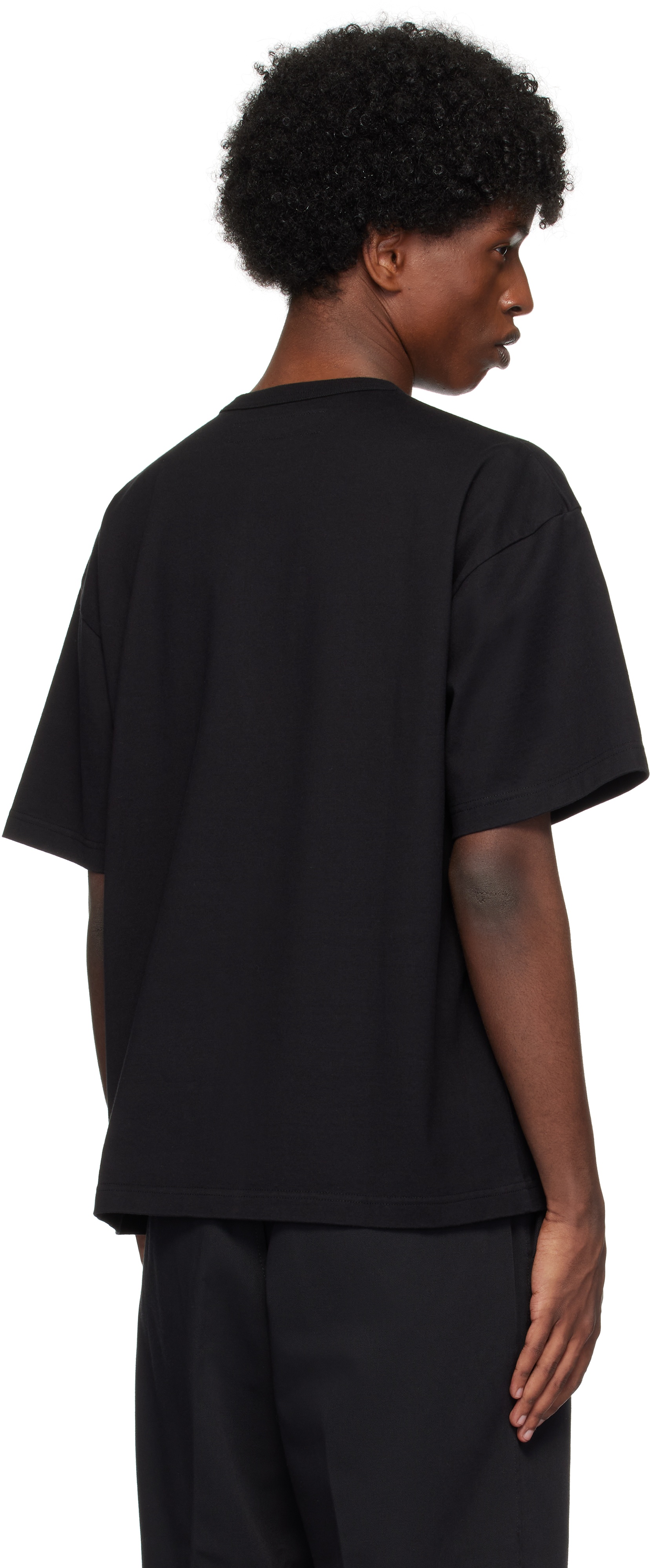NEIGHBORHOOD Black Classic-P Crewneck SS T-shirt | REVERSIBLE