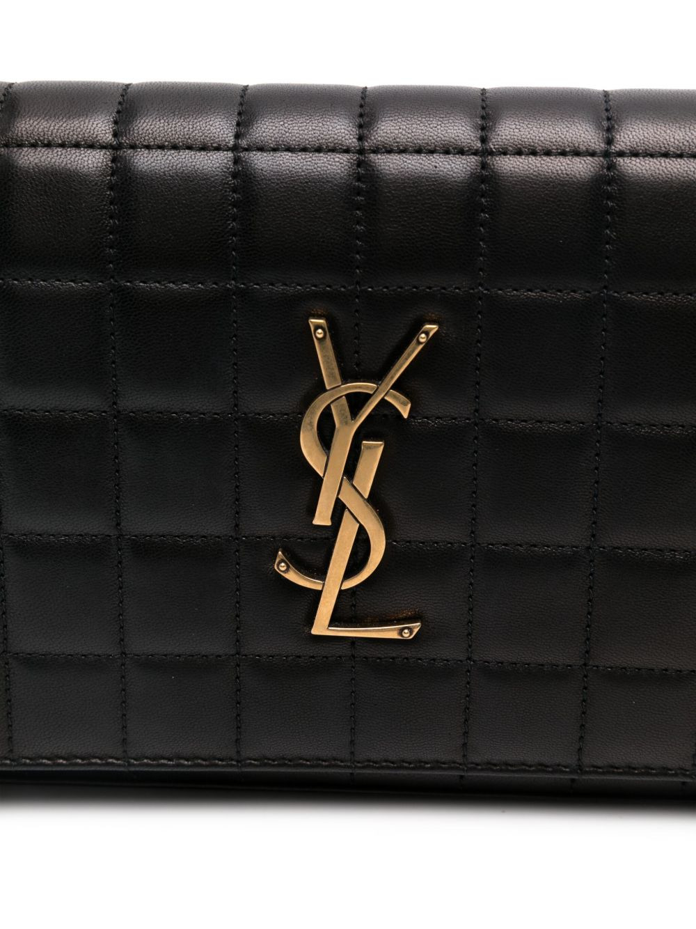 logo-plaque quilted purse - 4