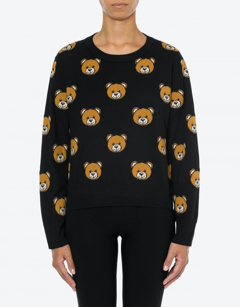 Moschino ALLOVER TEDDY BEAR SWEATER outlook
