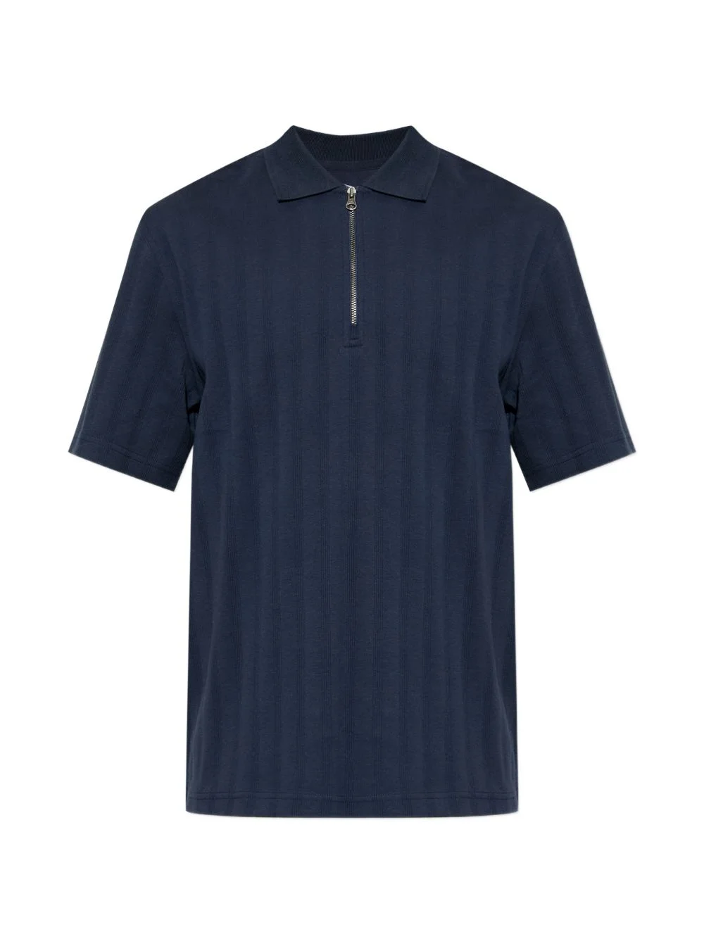 zip cotton polo shirt - 1