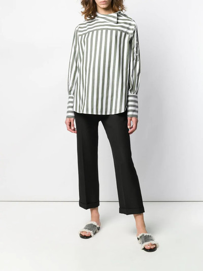 Monse striped shoulder placket shirt outlook