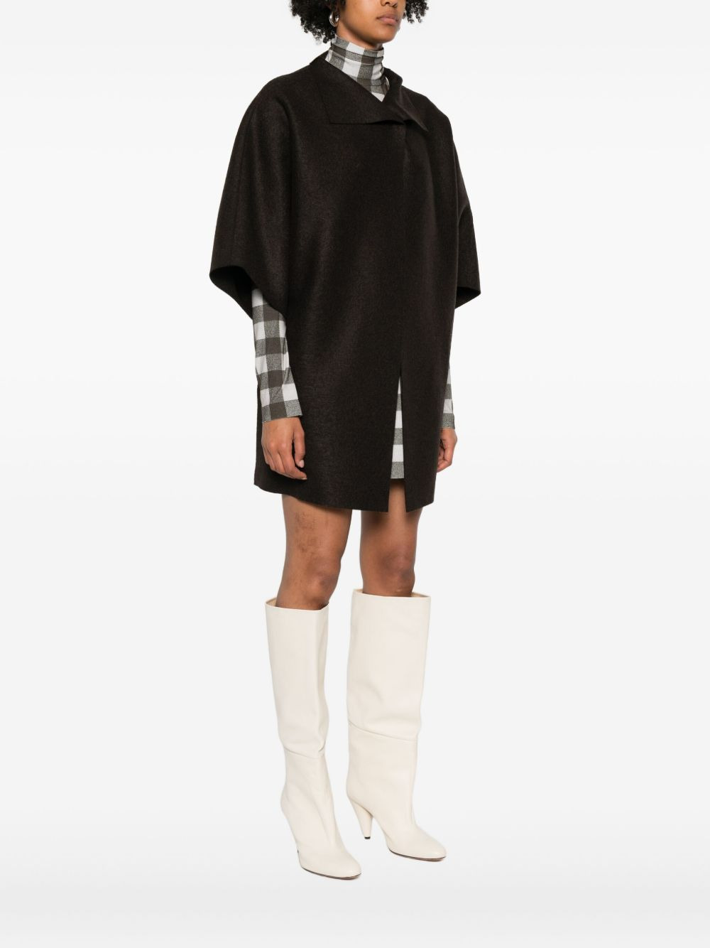 short-sleeve collared coat - 3