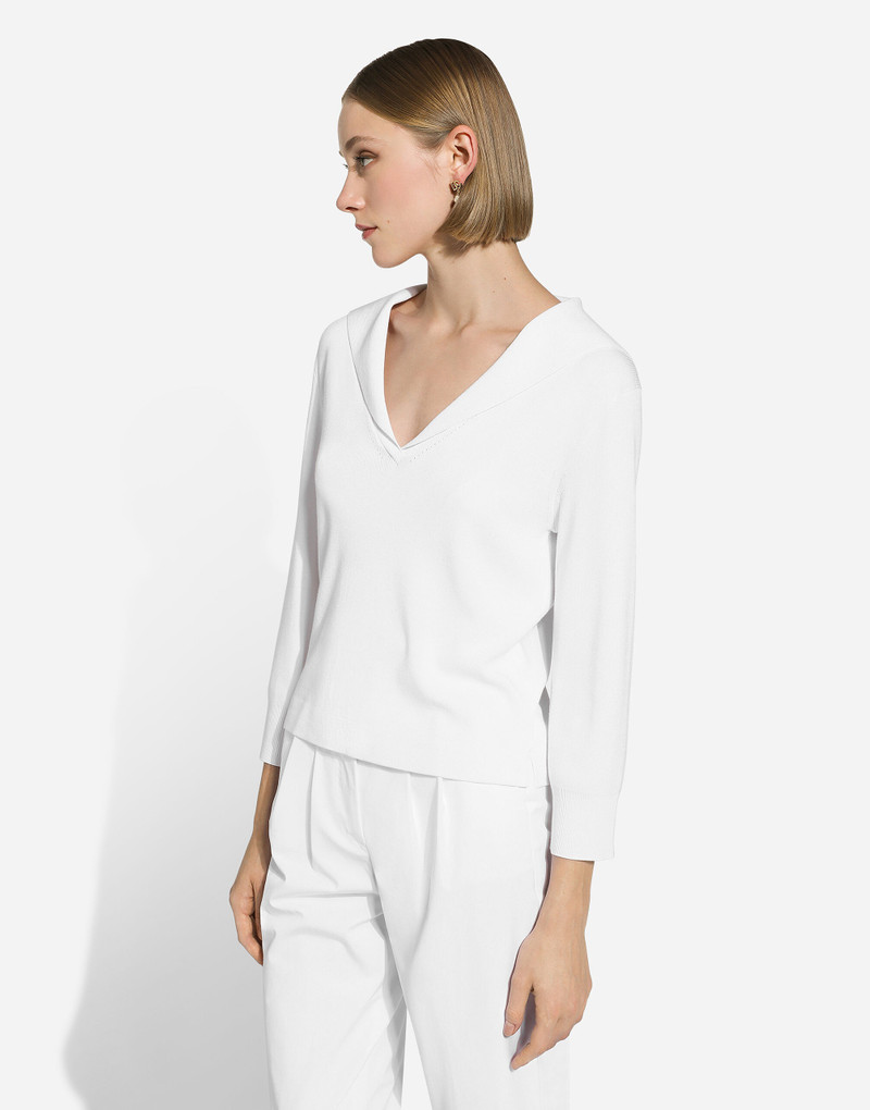 Viscose sweater with sailor collar 4