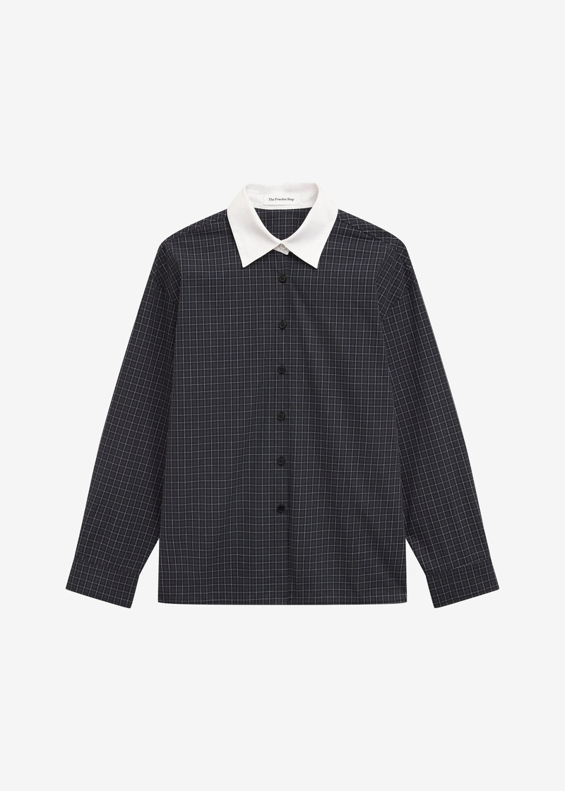Hylan Checked Shirt - Dark Grey 1