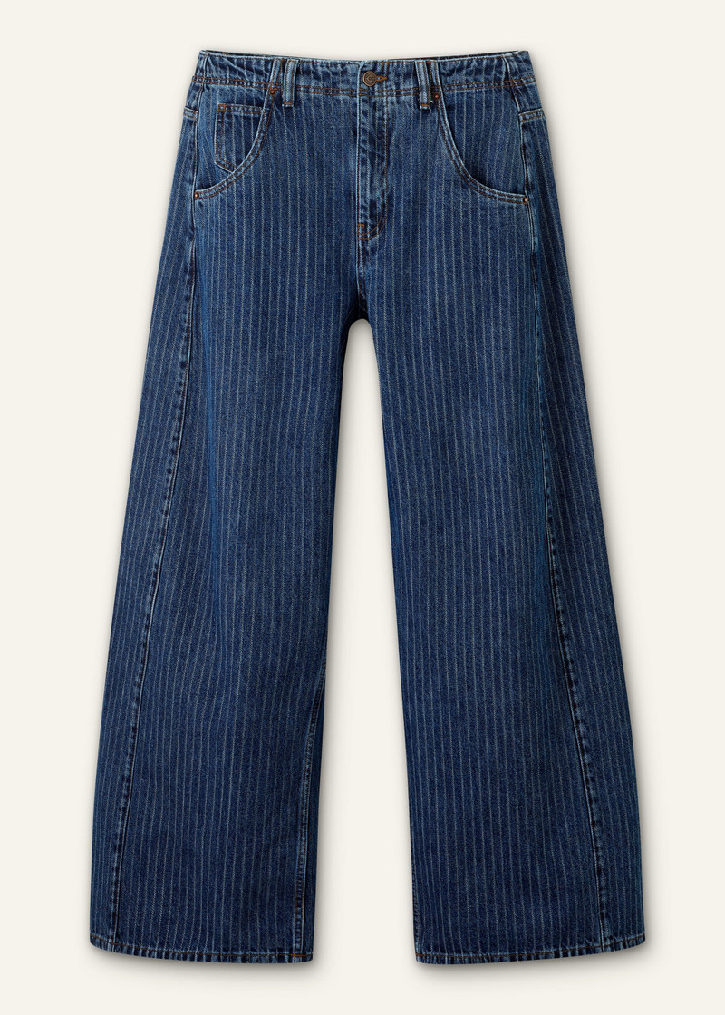 Stripe Wide-Leg Jean 7