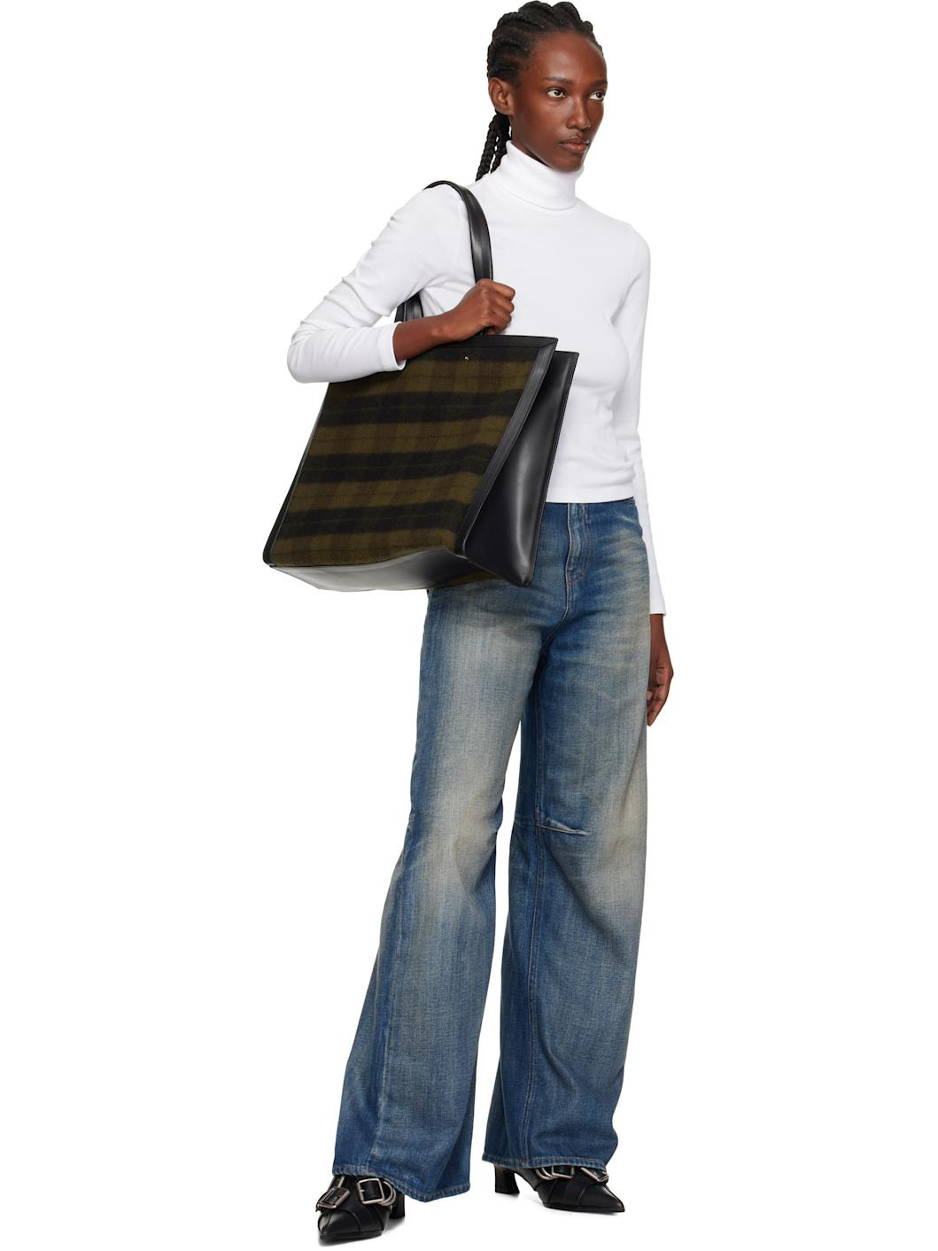 Khaki & Black Linus Tote - 4