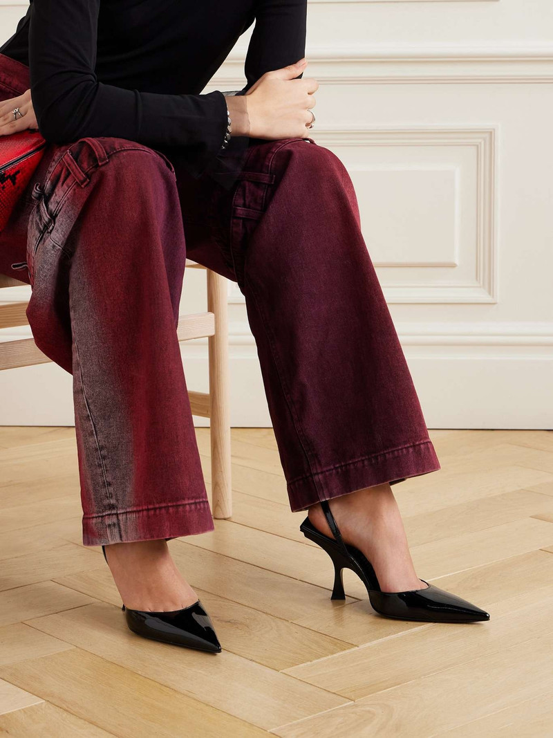 THE ATTICO Ester patent-leather mules outlook