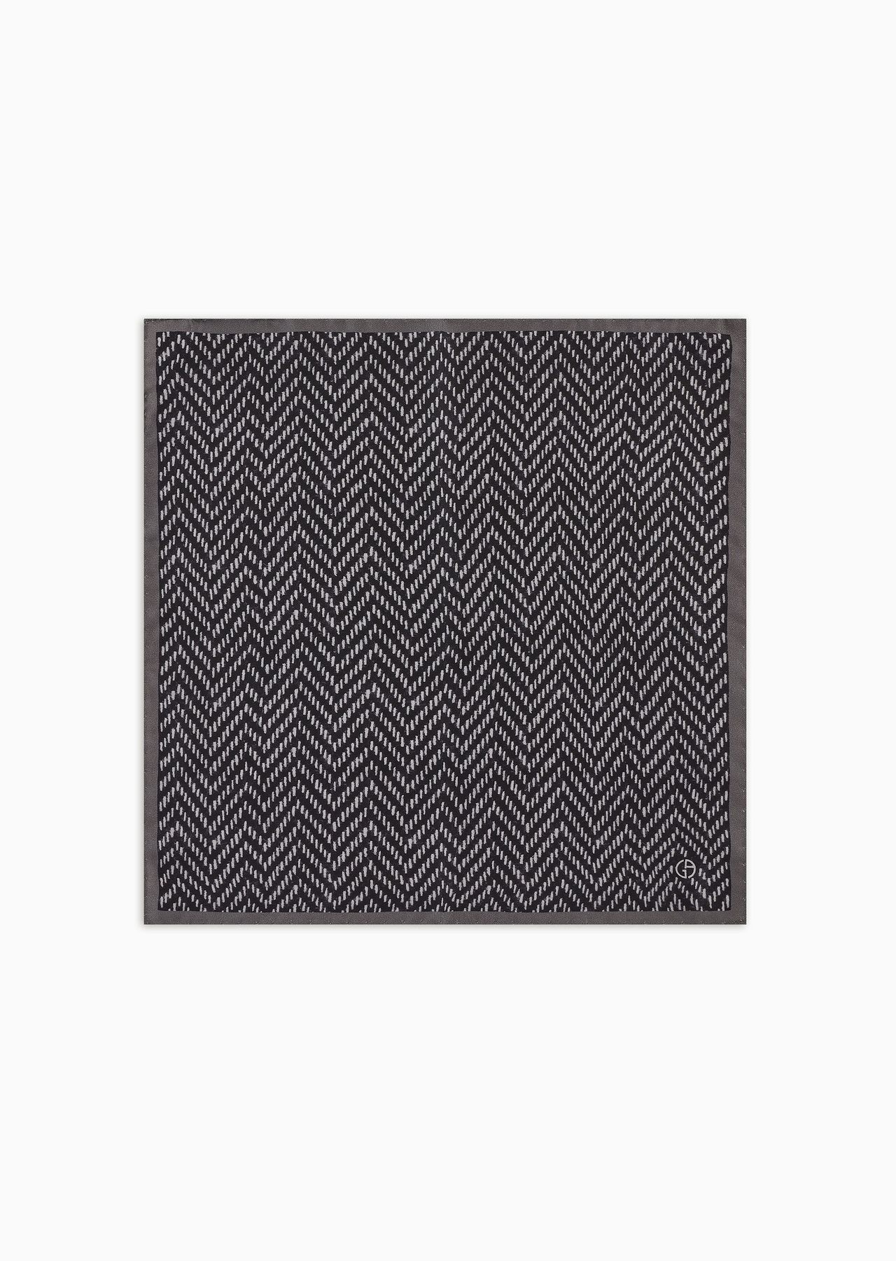 ASV printed silk pocket square - 1