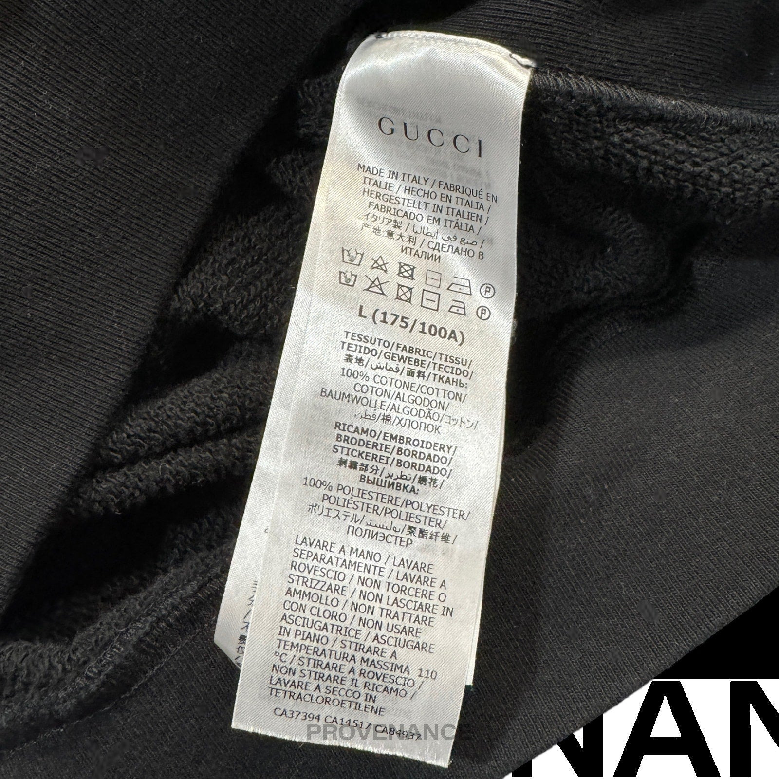 Gucci Tennis Hoodie - Black French Terry  L - 9