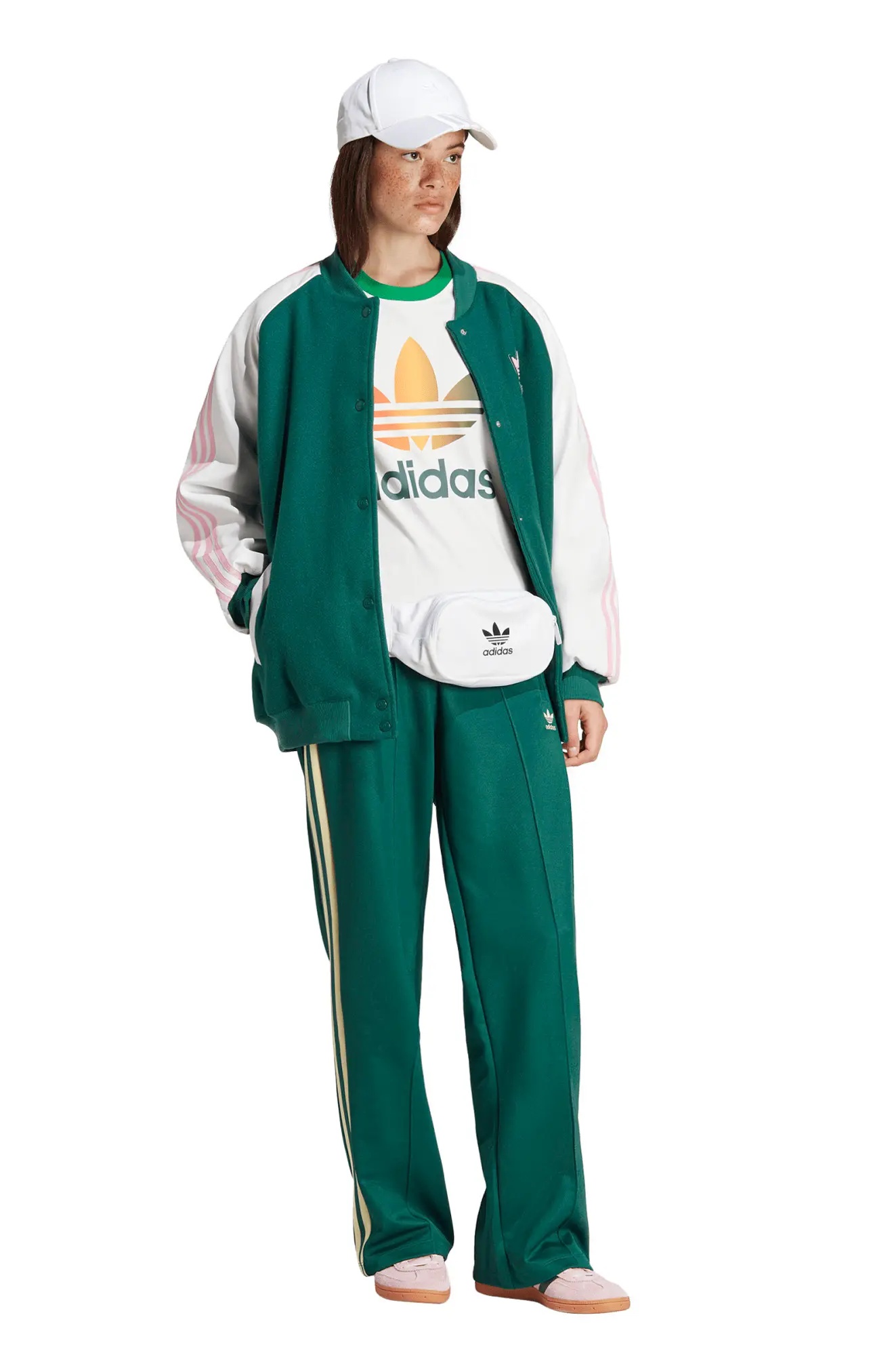 VRCT Jacket in White/Collegiate Green - 5