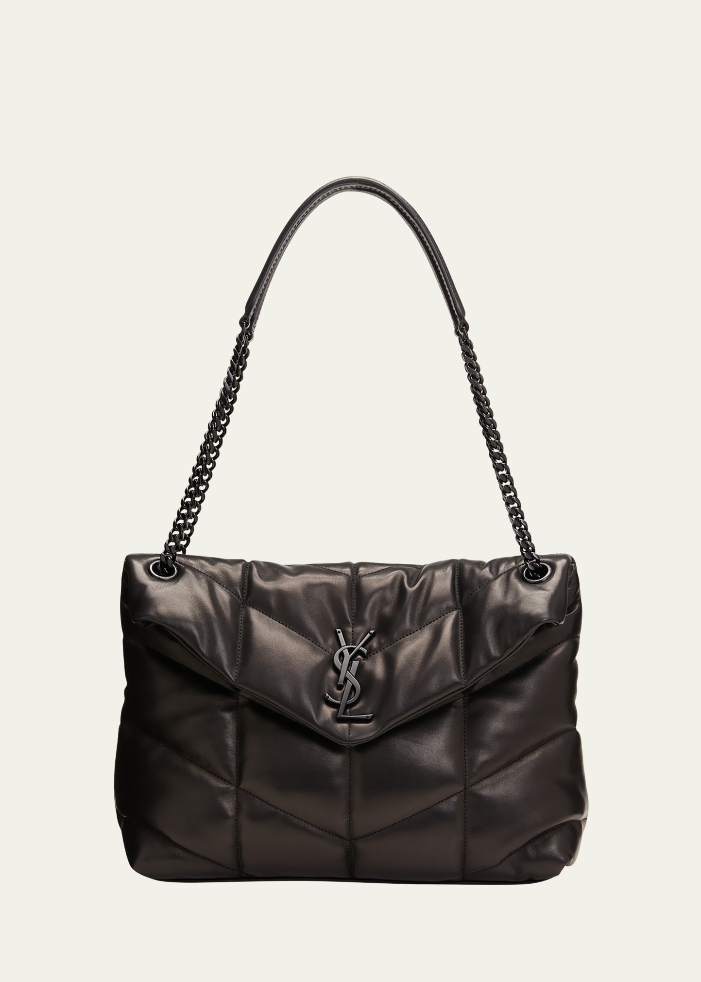 Medium Quilted Puffer Chain Shoulder Bag - 1