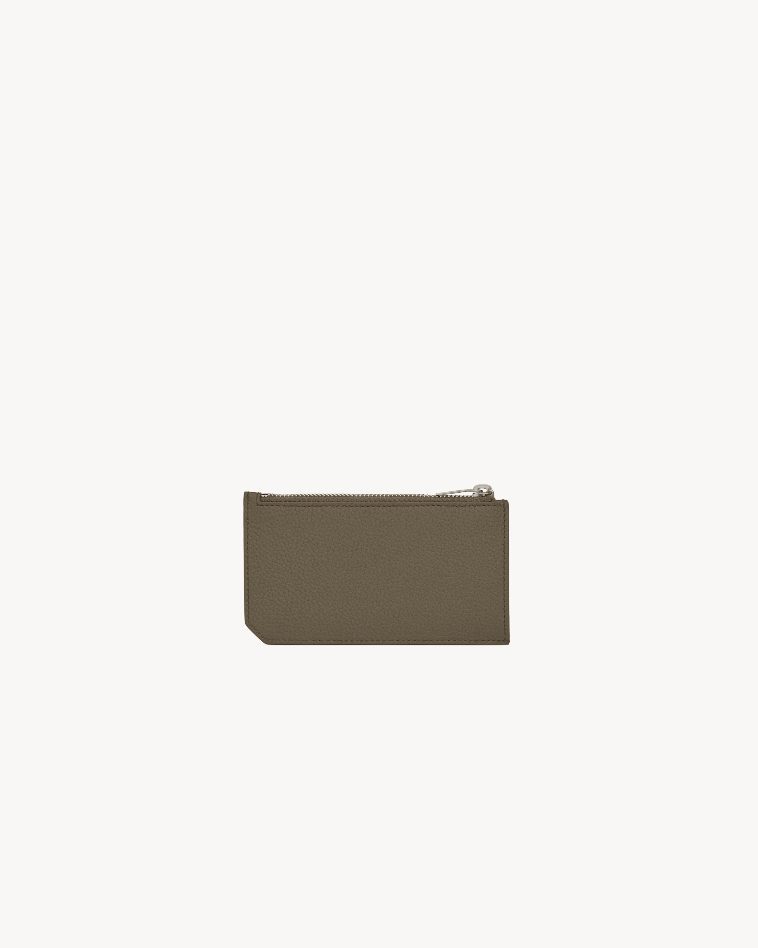 TINY CASSANDRE FRAGMENTS ZIPPED CARD CASE IN GRAINED LEATHER - 2