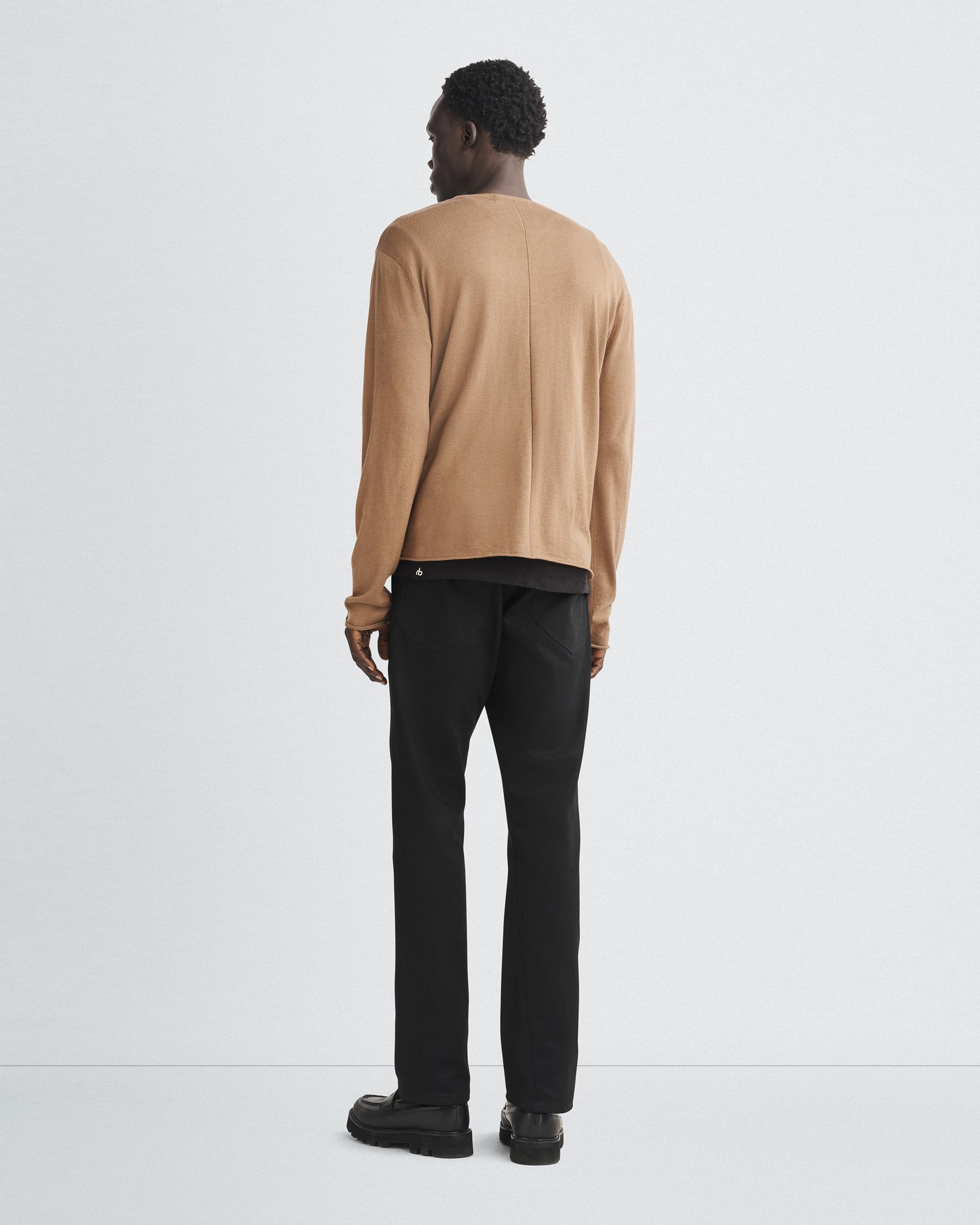 Reid Knit Merino Long Sleeve Tee
Mercerized Wool Blend T-Shirt - 5