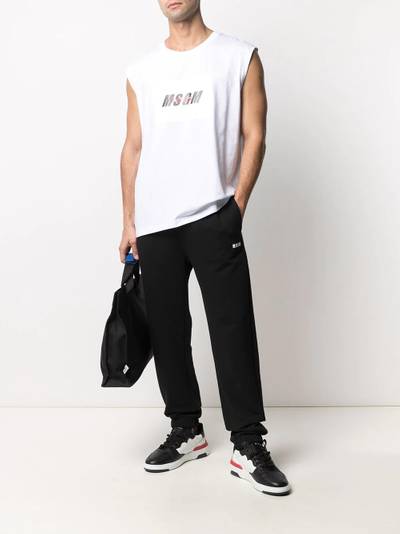 MSGM logo-print tapered track pants outlook