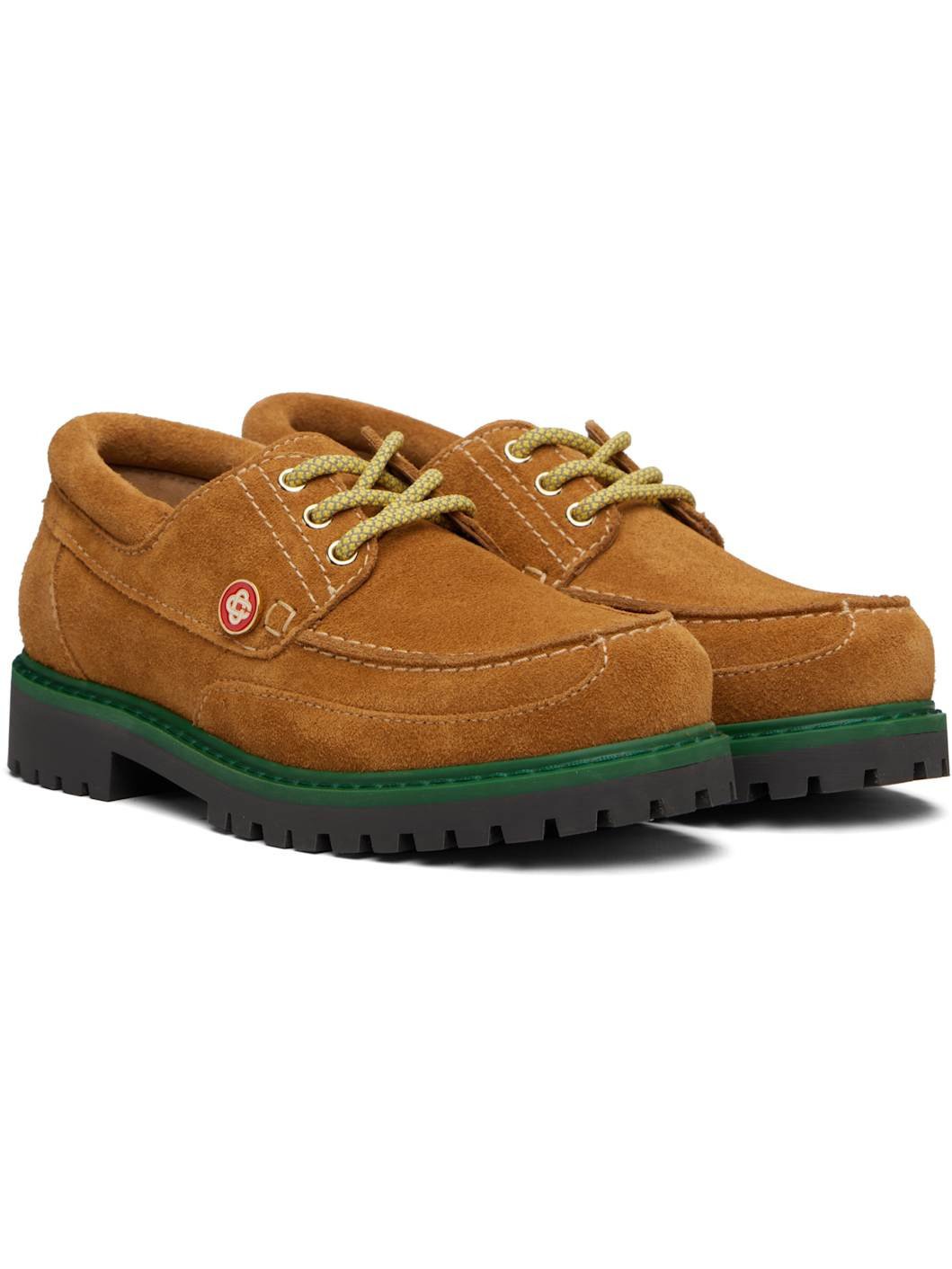 Brown Leather Boat Shoes - 4