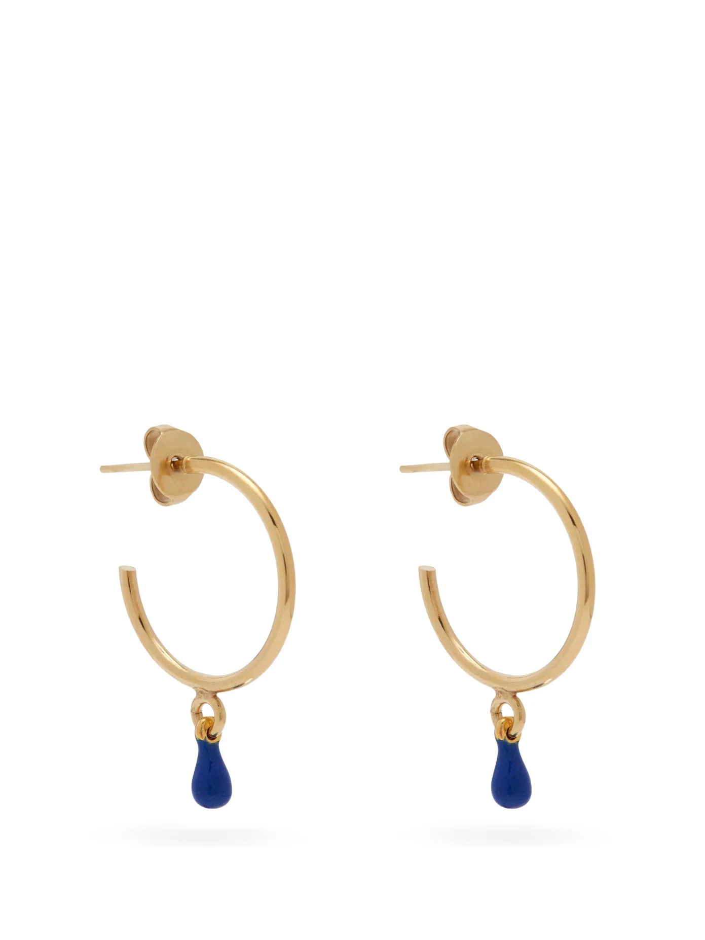 Casablanca resin-drop hoop earrings - 1