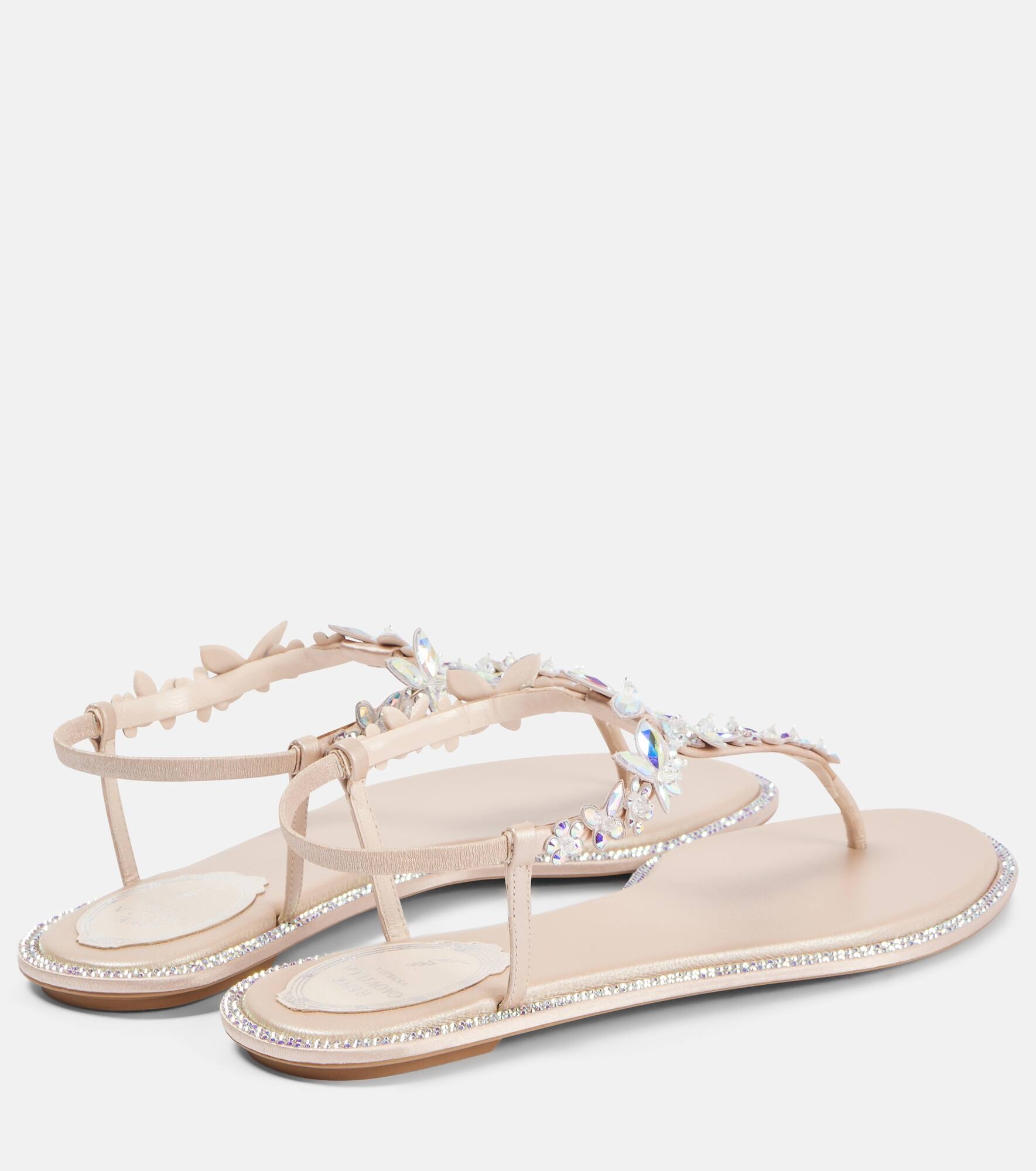 Embellished satin sandals - 2