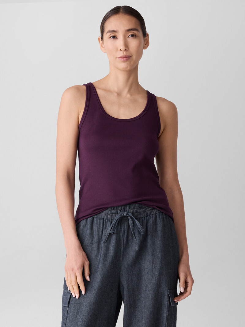 EILEEN FISHER Organic Cotton Stretch Rib Slim Tank outlook