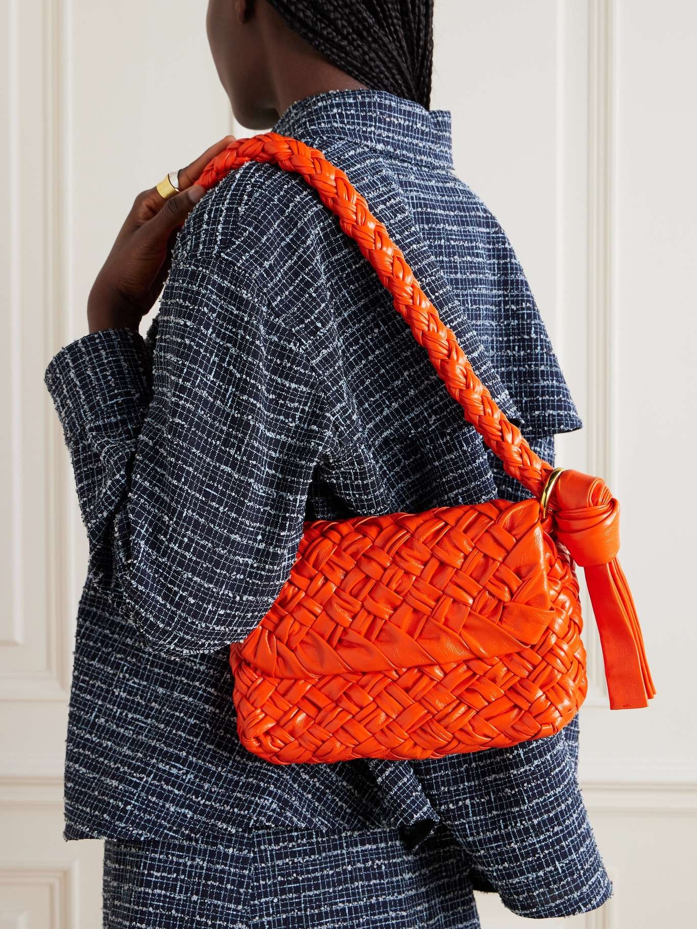 Bottega Veneta Kalimero Città gathered intrecciato leather