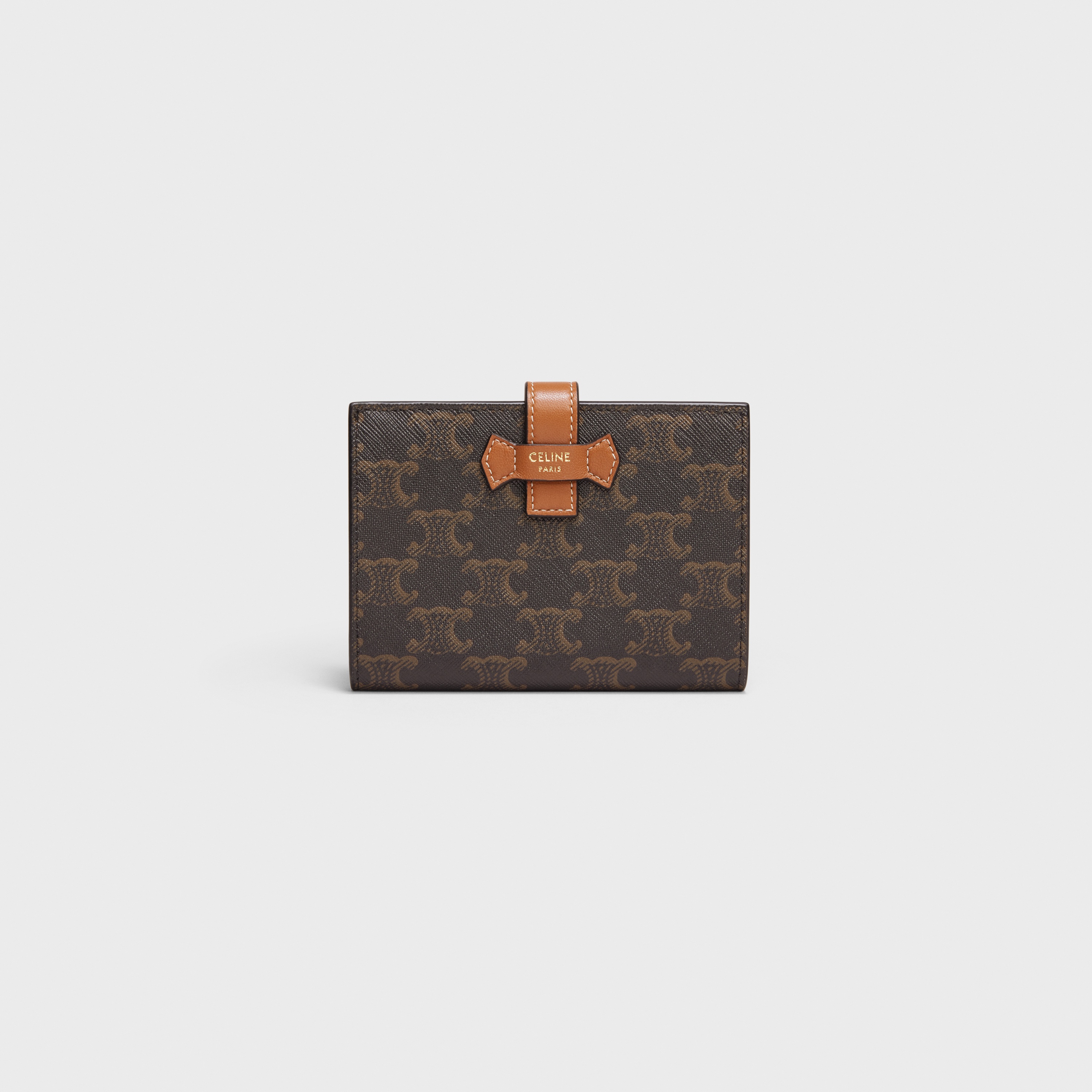Medium Strap Wallet in Triomphe Canvas and lambskin - 3