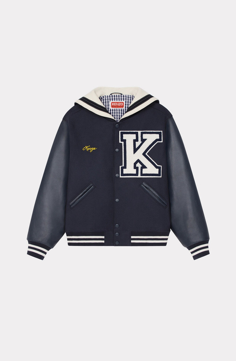 'Sailor Varsity' wool and leather jacket - 1